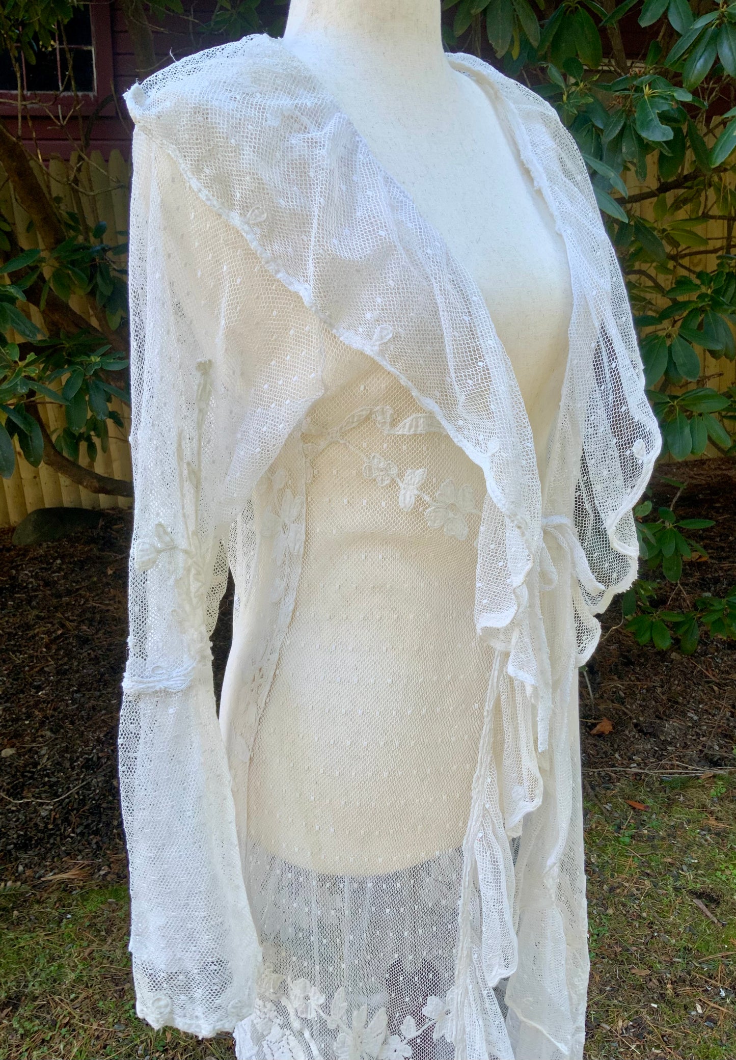 Museum-Quality Edwardian Lace Ceremonial Lingerie Tunic, Circa 1900–1910-ED30