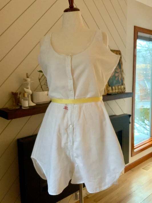 Antique 1910s Ladies Athletics Cotton Union Suit Romper – Edwardian Women’s Athletic Wear-20AO