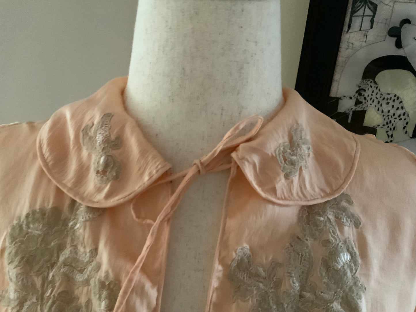 Silk Lace Bed Jacket -30s