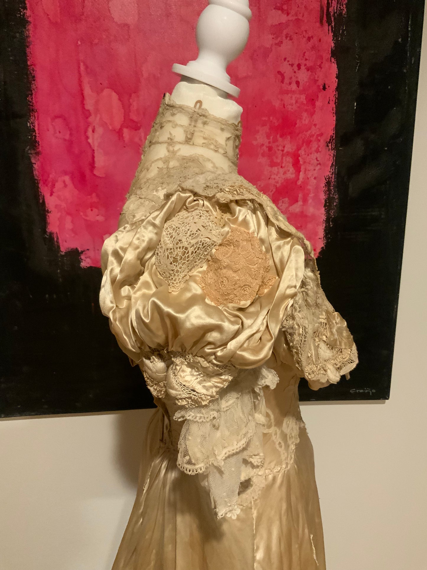 Victorian Silk Wedding Gown - 1890 - VI8