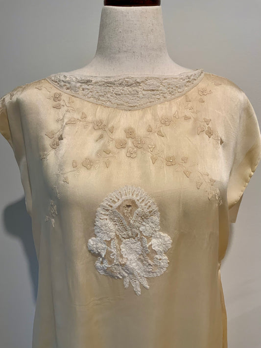 Iconic 1930s Champagne Pure Silk Nightgown | Reimagined Vintage Silk Dress-20ax