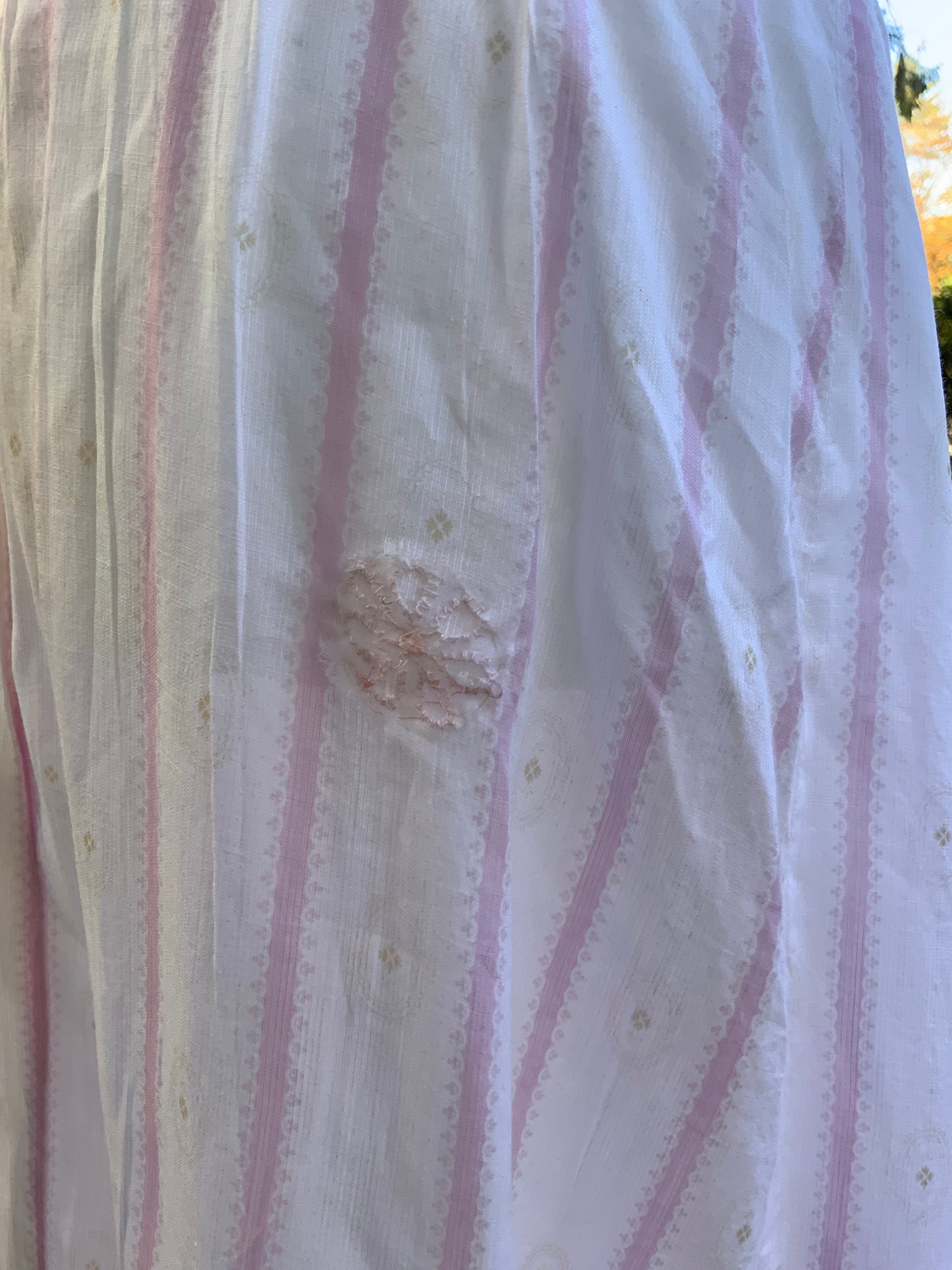 Cotton Pink Stripped Petticoat - 1895/1910 - ED23