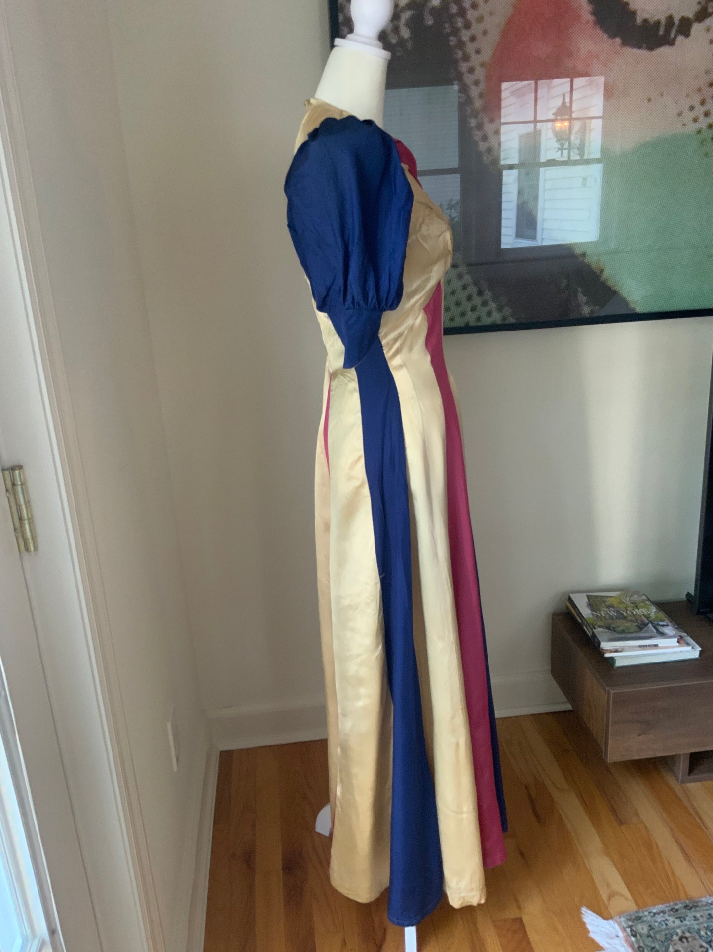 RARE Satin Evening Dress - 30s Early 40s - 30AG