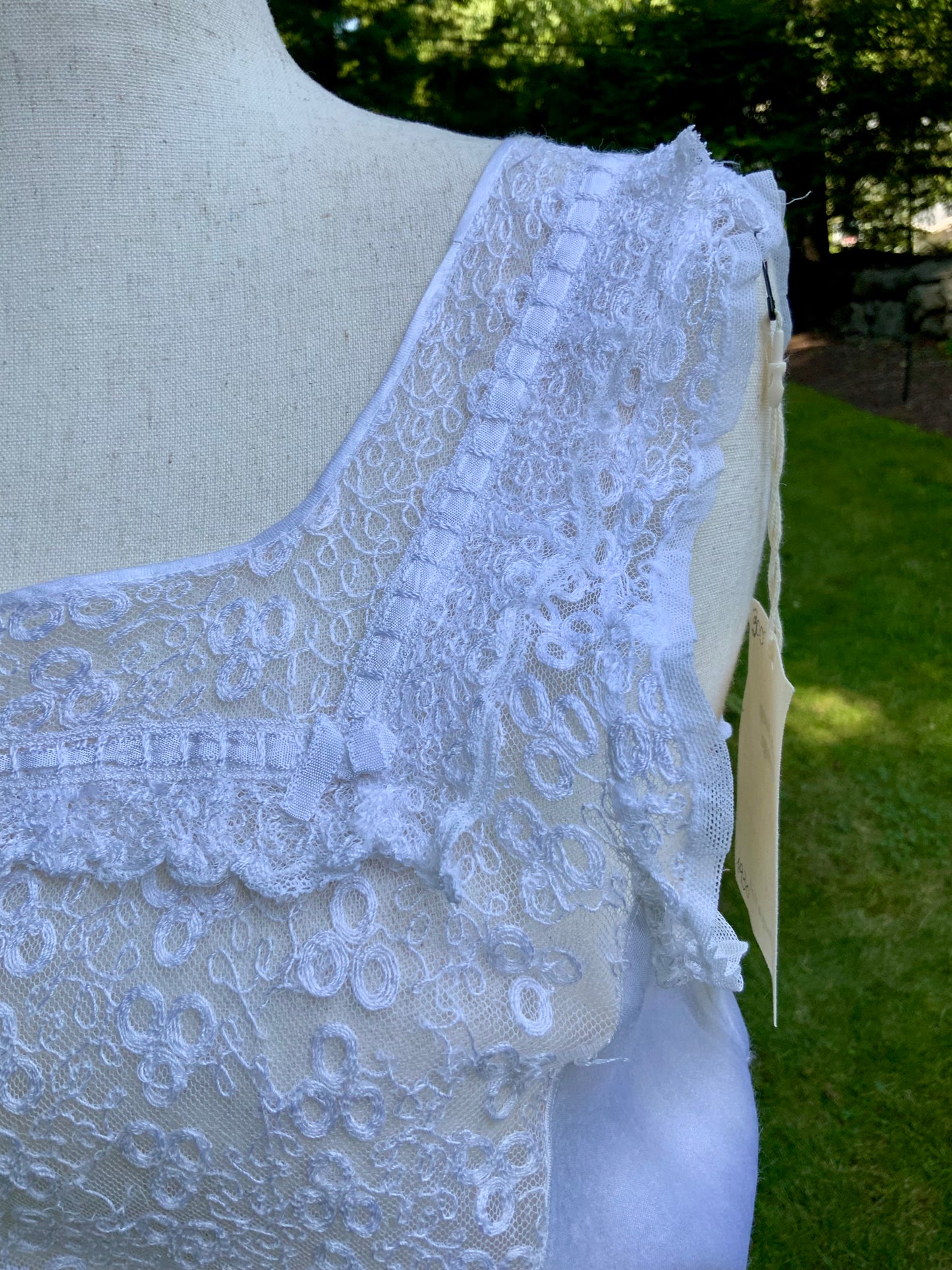 1930s Satin and Lace Bridal Slip Dress-30CT