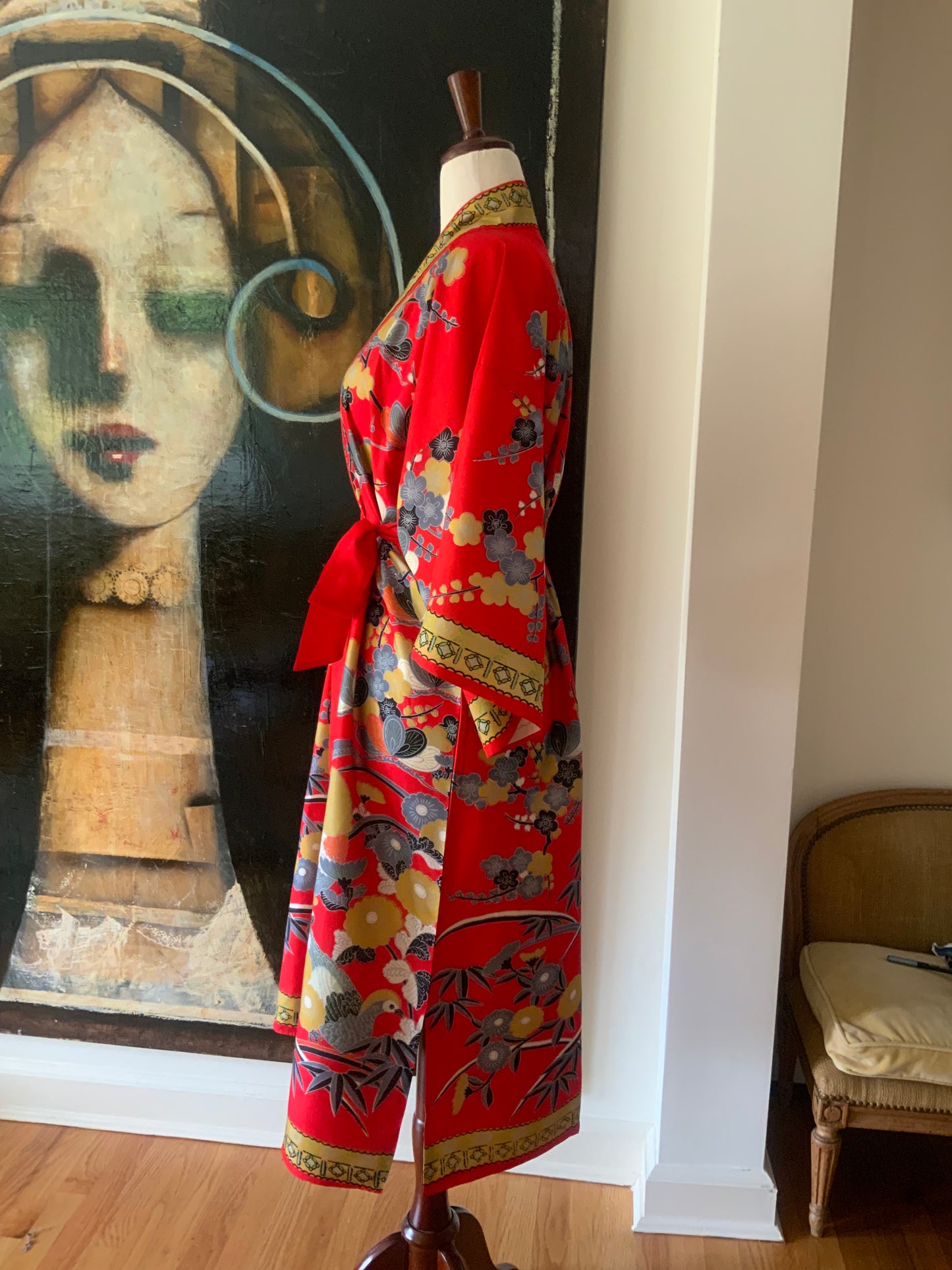 Shirokiya Silk Robe - Made in Japan - 60s - 60K