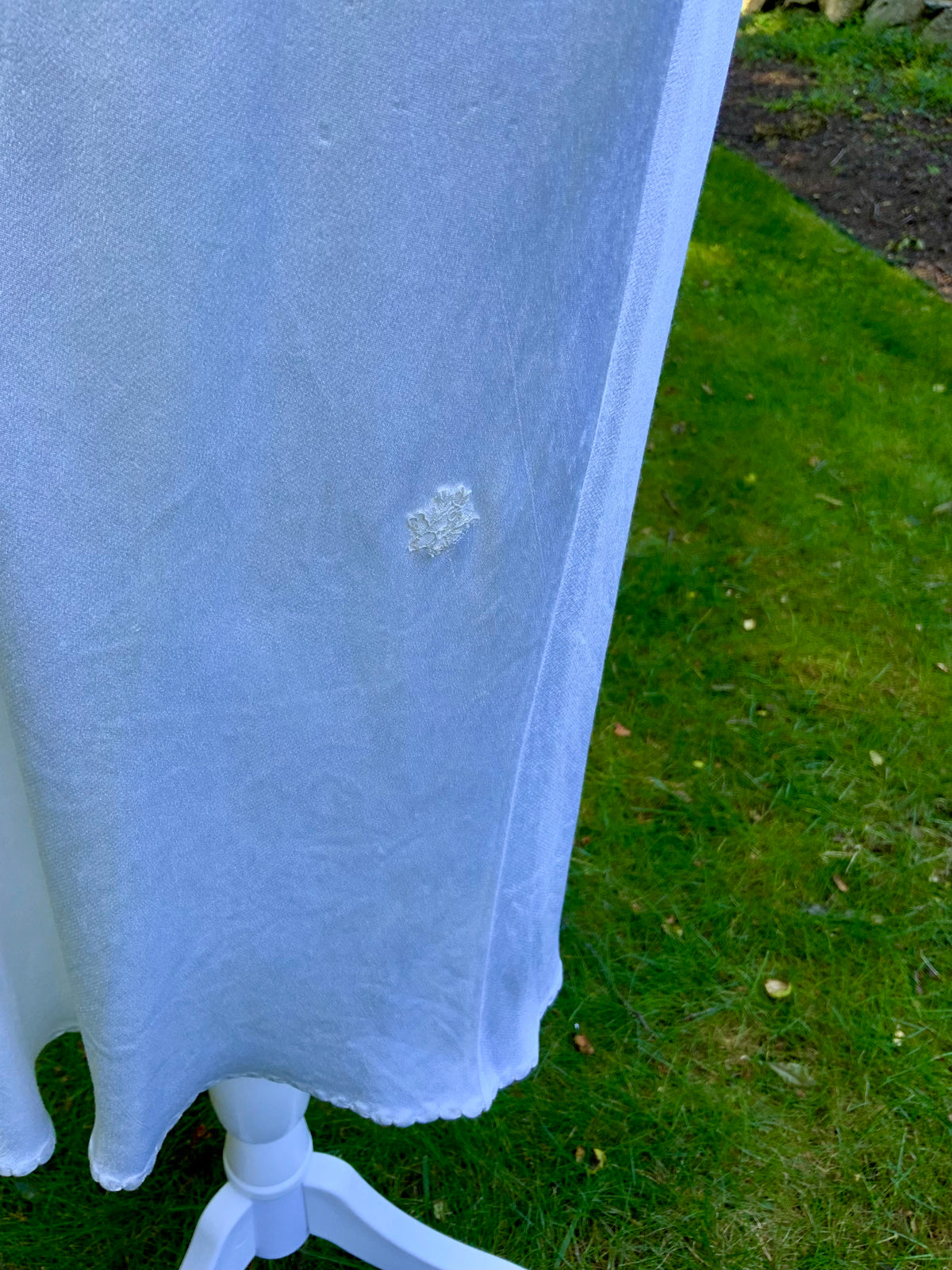 1930s Ivory Satin Bias Cut Slip Dress.40BY