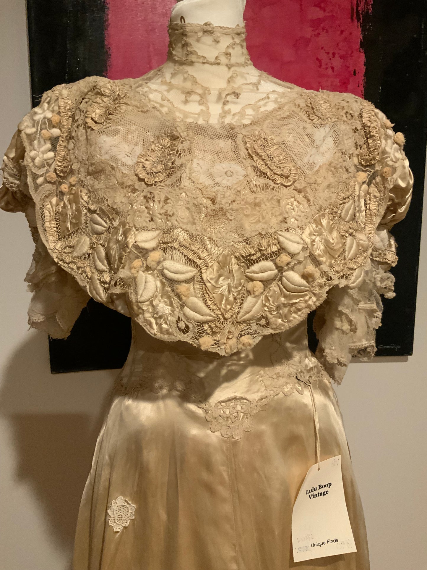 Victorian Silk Wedding Gown - 1890 - VI8