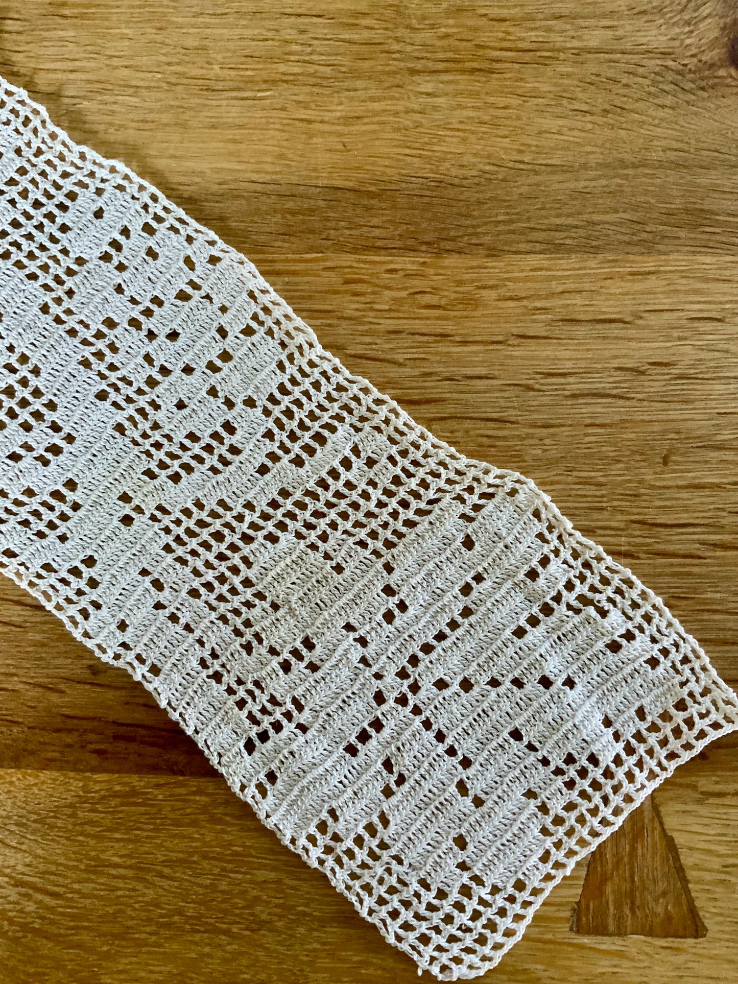 Antique Edwardian Filet Crochet Collar Bib | Handmade Cotton Lace Collar | 1900s Statement Detachable Collar