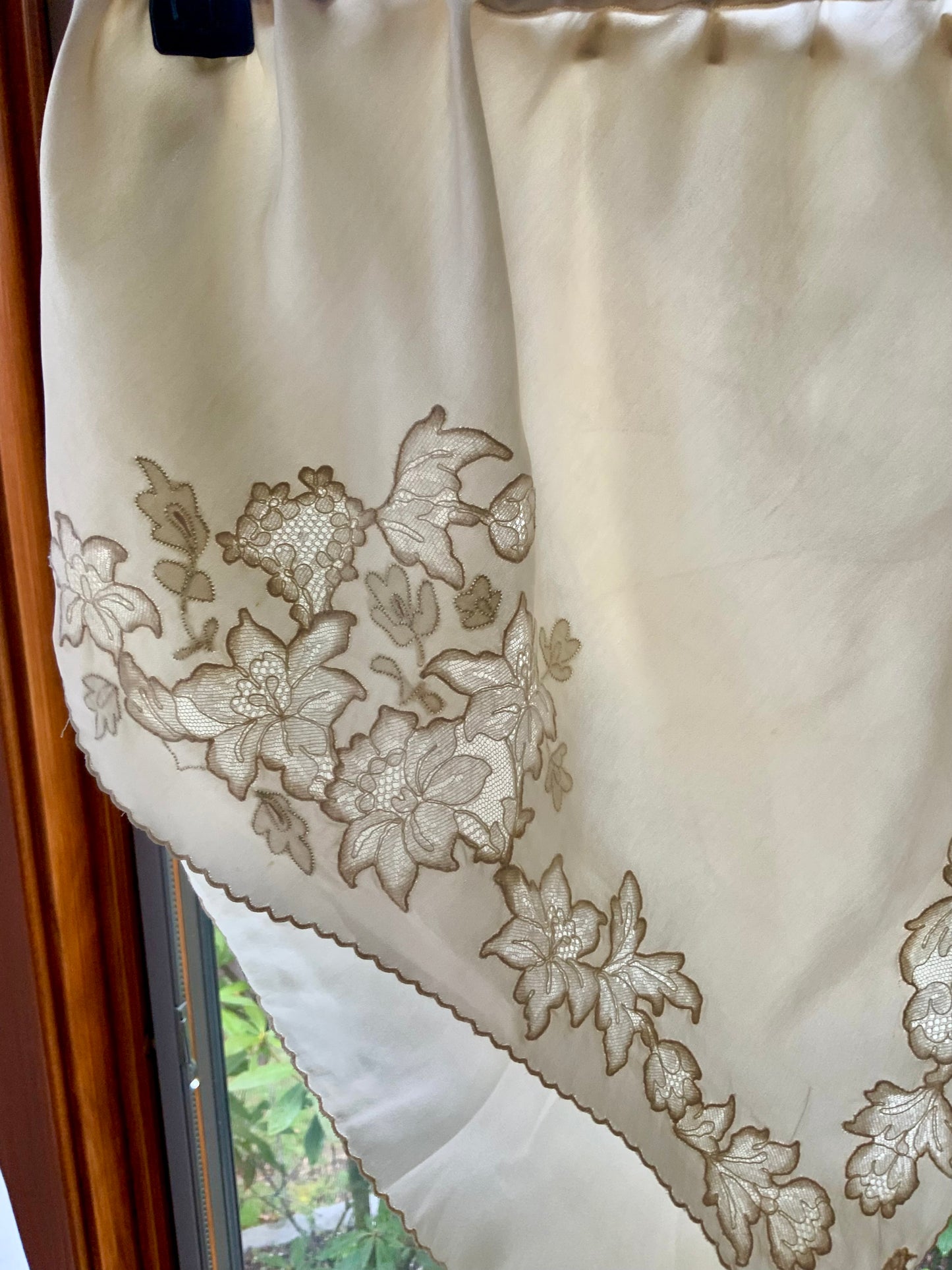 Antique Silk Tap Pants Bloomers Embroidered Lace Edwardian Lingerie Ivory Silk Panties-20AH