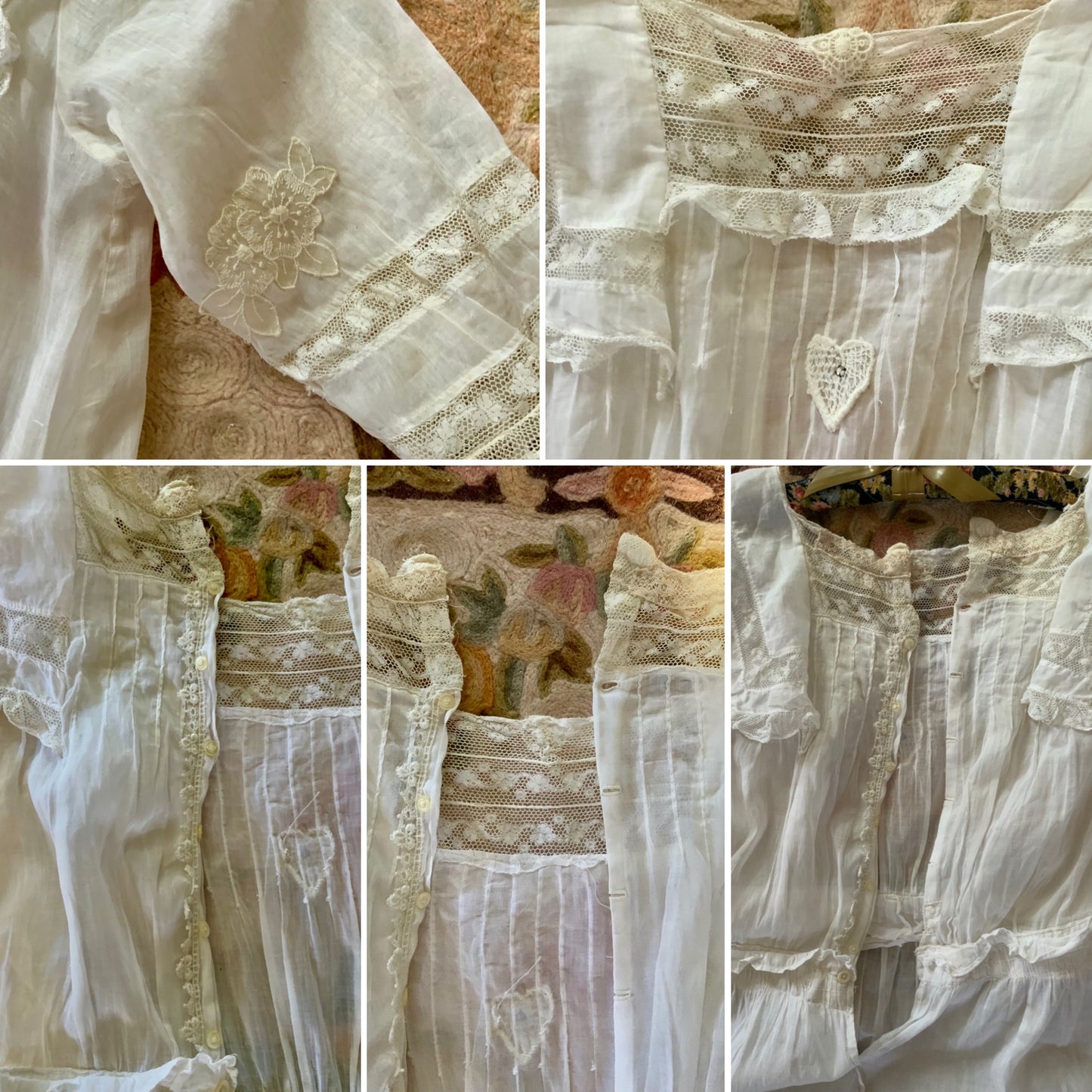 Edwardian Antique White Lawn Dress 1905–1915 • Bridal / Garden Party- ED35