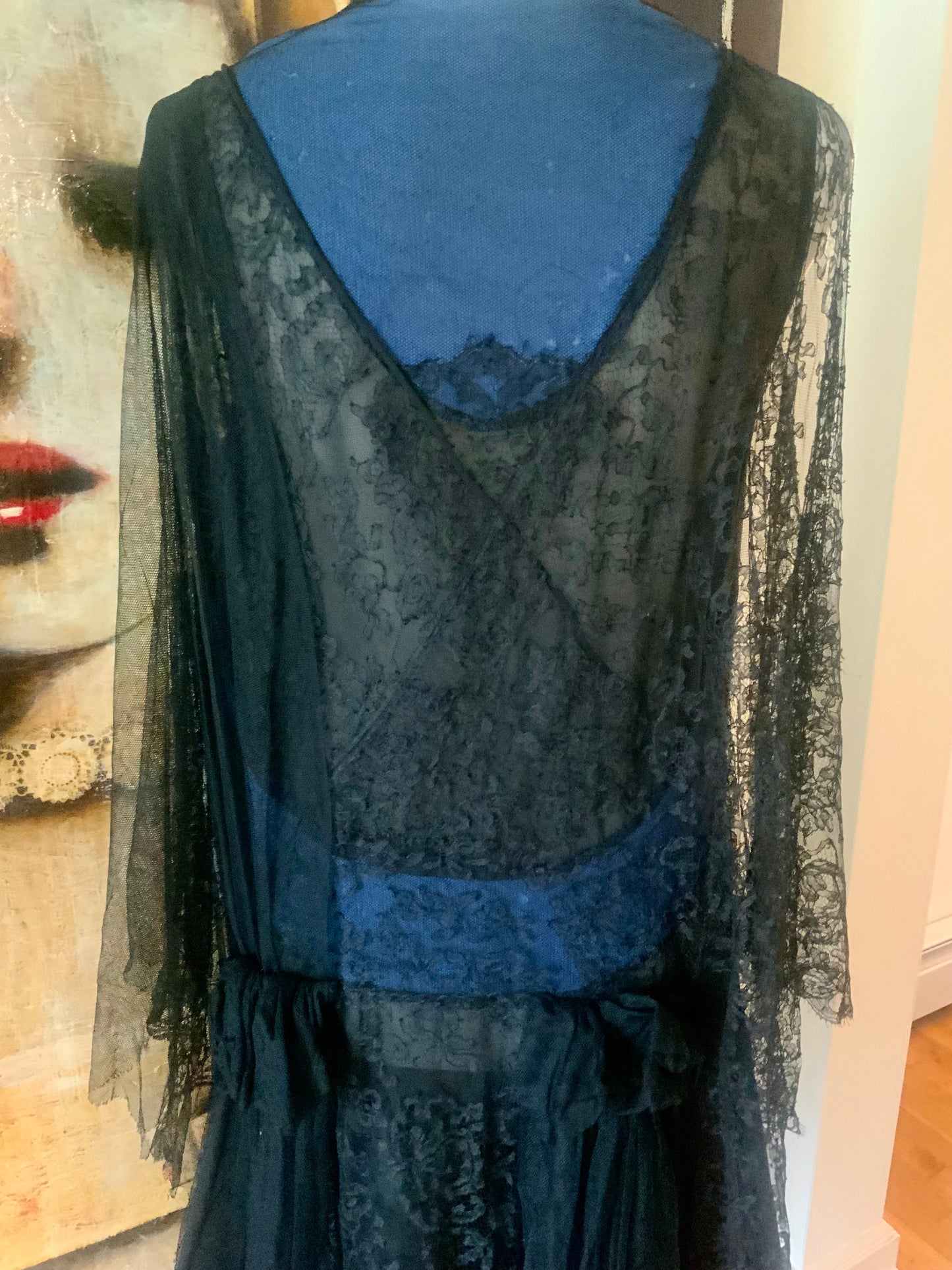 Flapper Dress Lace Tulle Satin - 20s
