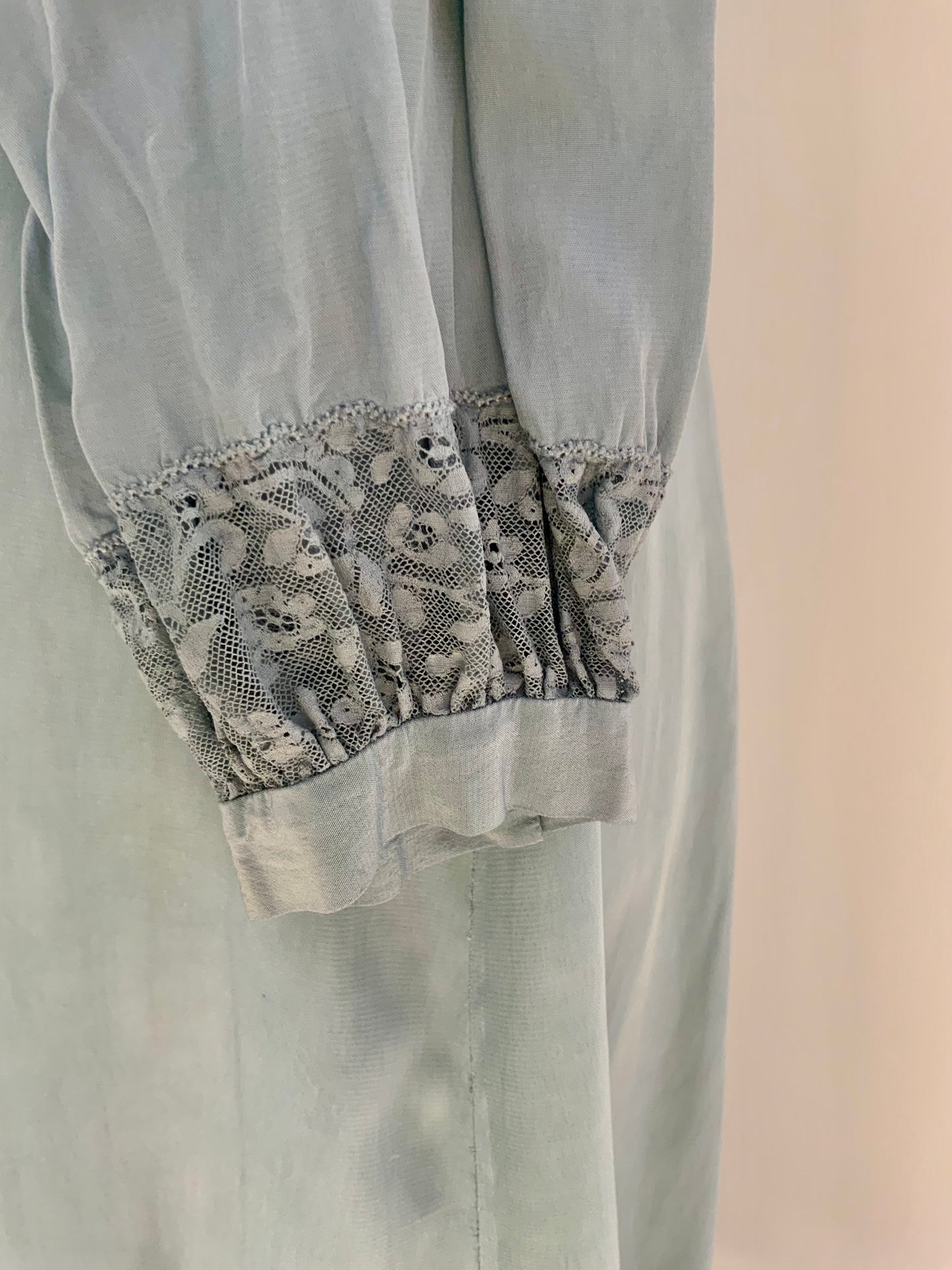 Hand Dyed Vintage Sheer Nightgown Dress – Sage Green Ombré – Lace Detail – One of a Kind
- 30Z