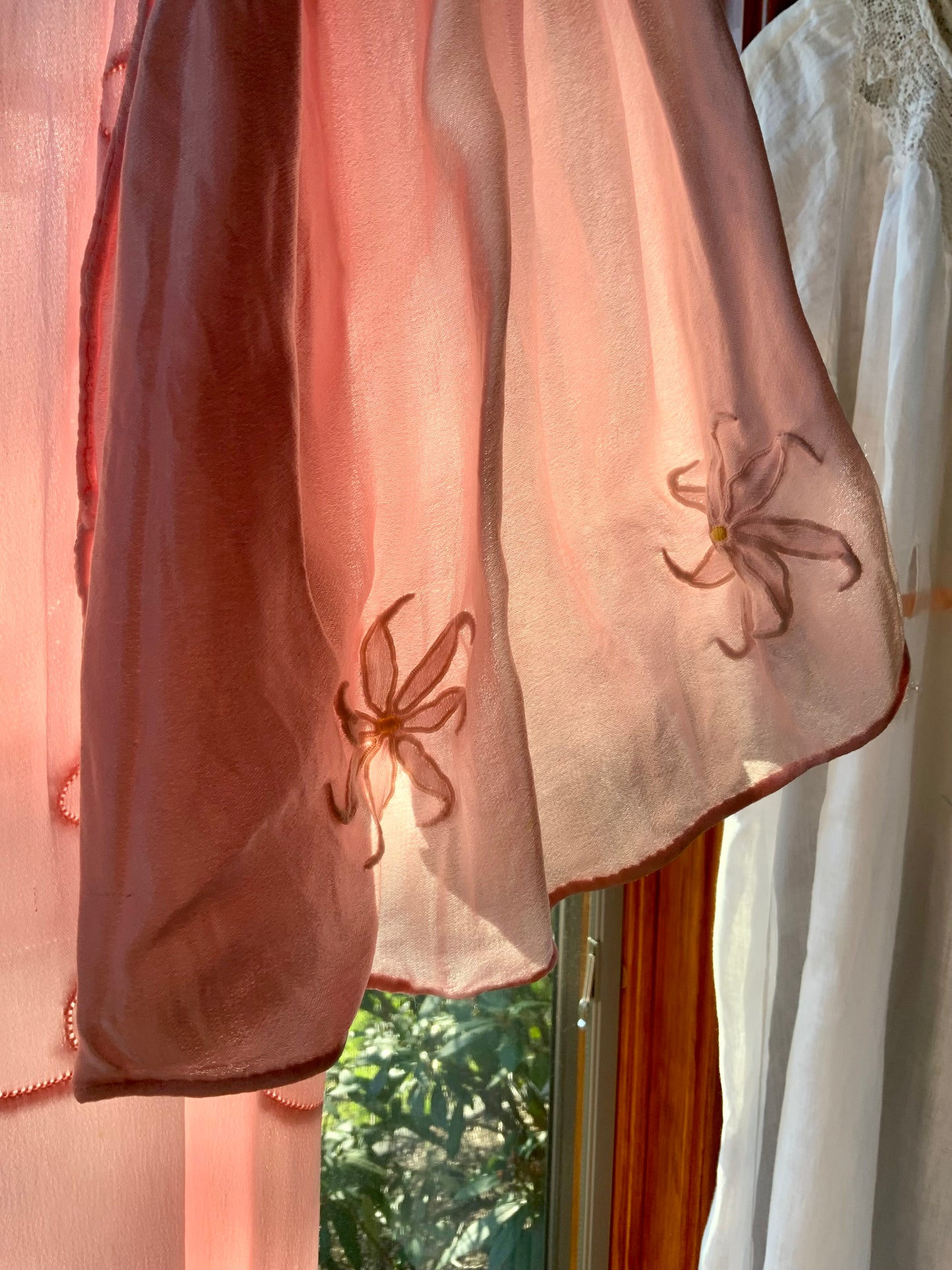 satin Nightgown Peach Pink - 40s - 40P