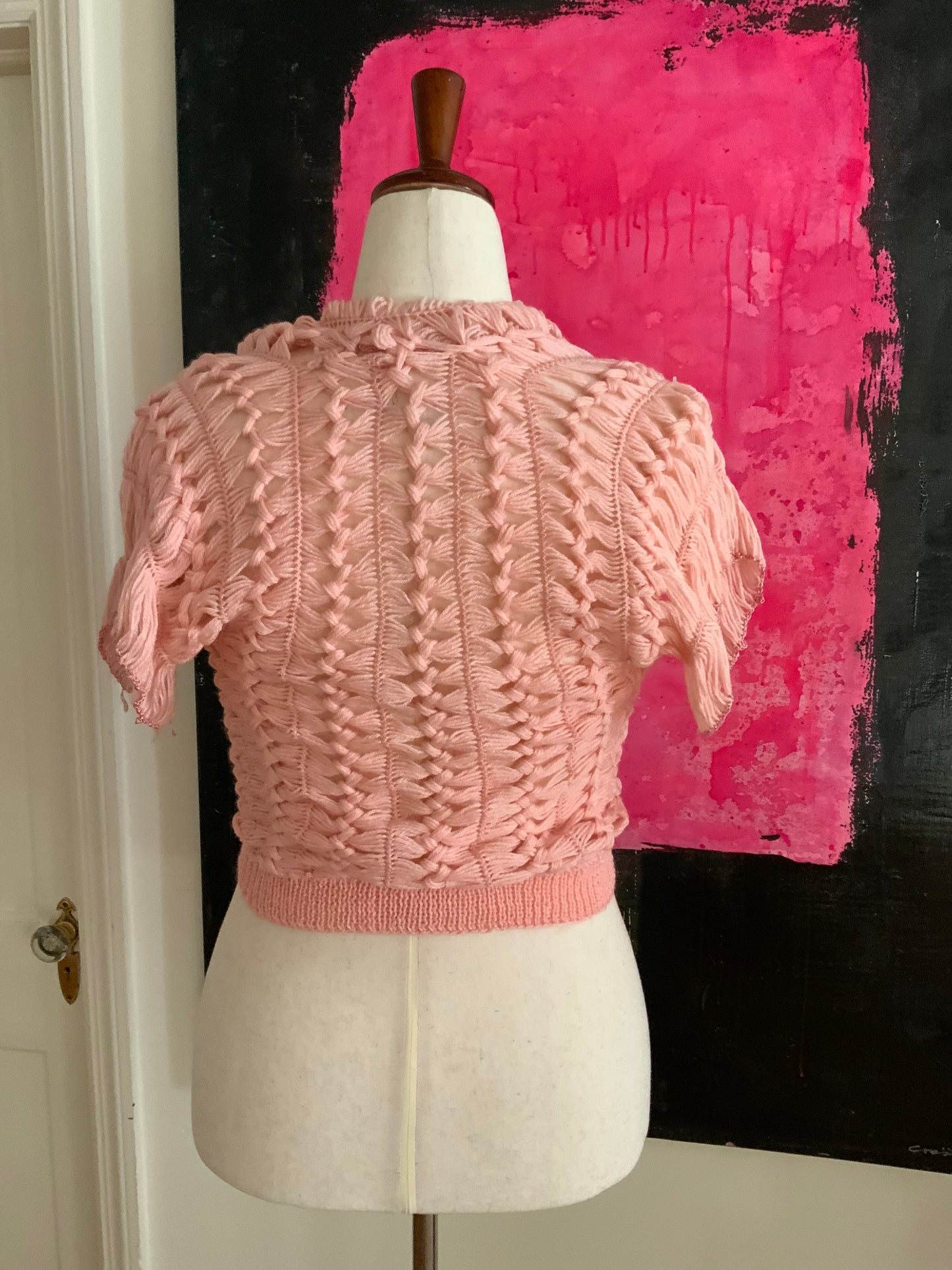 Wool Bed Jacket Pink 30s