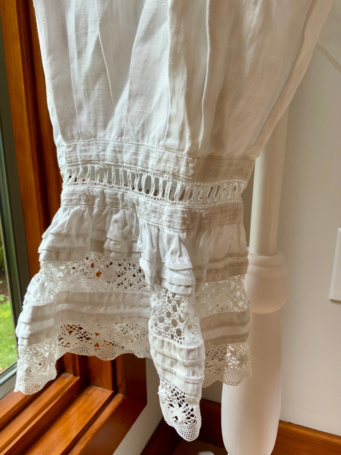 Antique Edwardian White Cotton Bloomers | Monogrammed Lace Pantaloons | Romantic Heirloom Lingerie-ED85