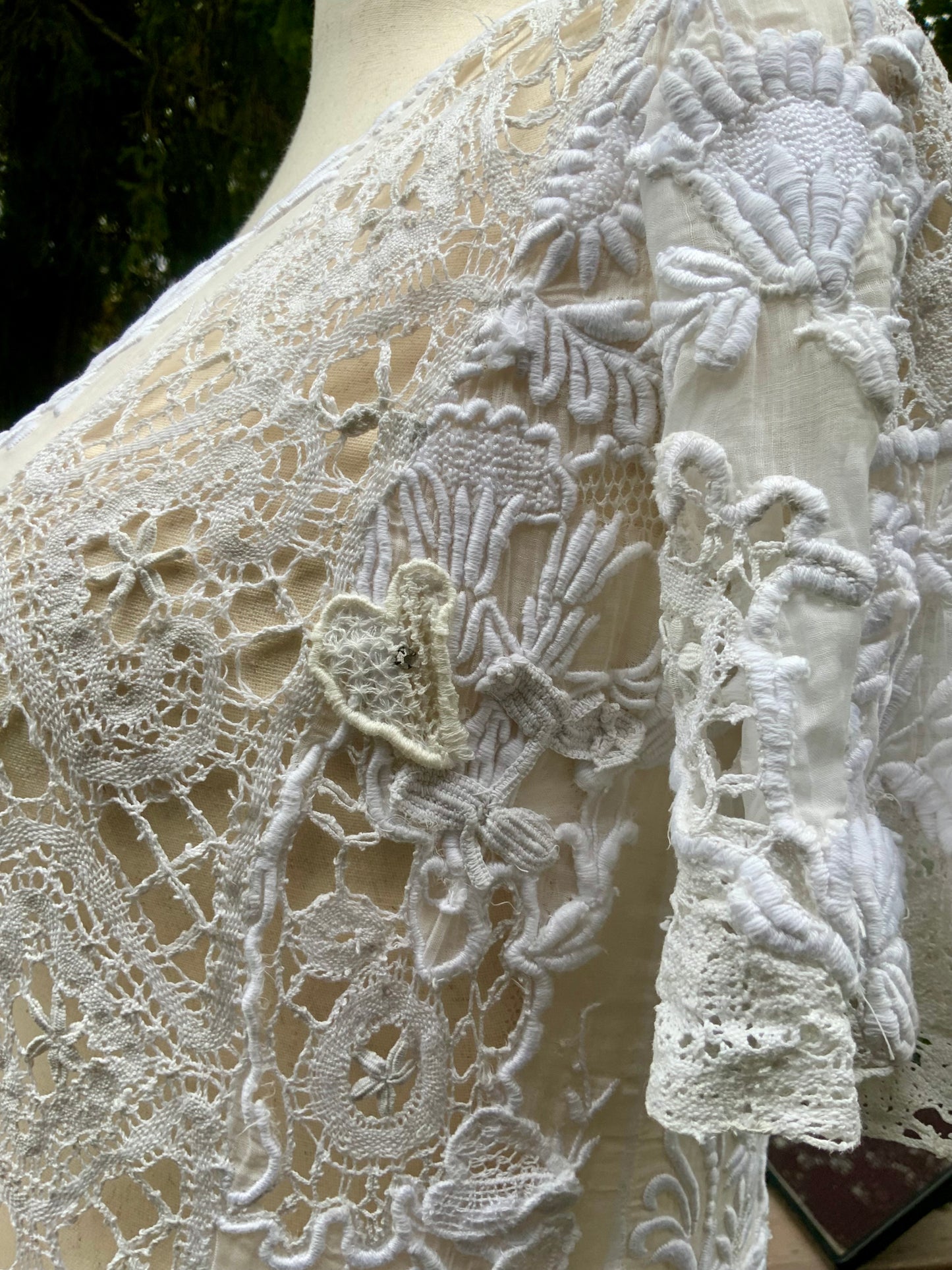 Edwardian Hand-Restored Antique Lace Dress | Circa 1905–1915 | One-of-a-Kind Wearable Art - ED20