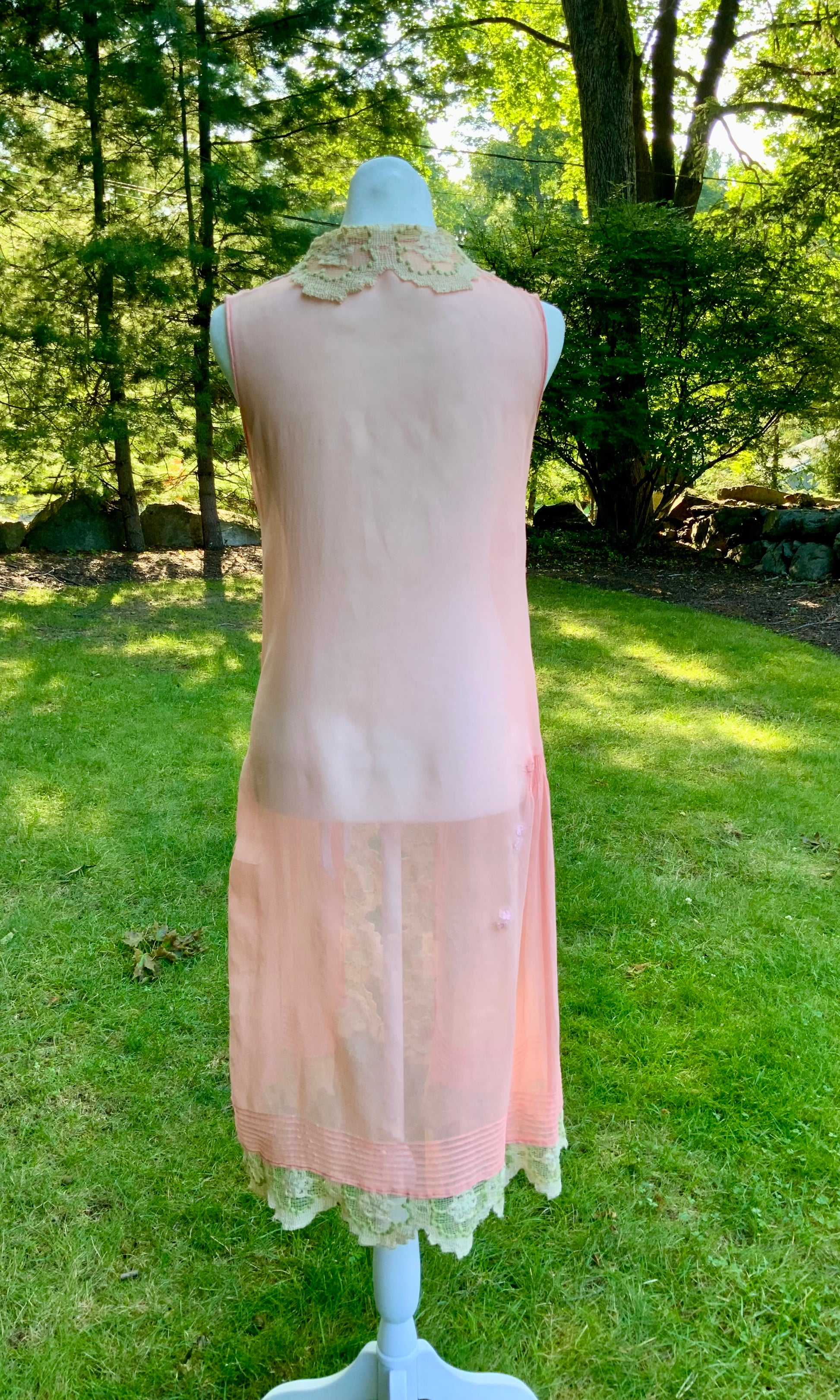 Rare 1920s Silk Chiffon Flapper Dress Art Deco Lace Dress Original Sil – Lulu Boop Vintage