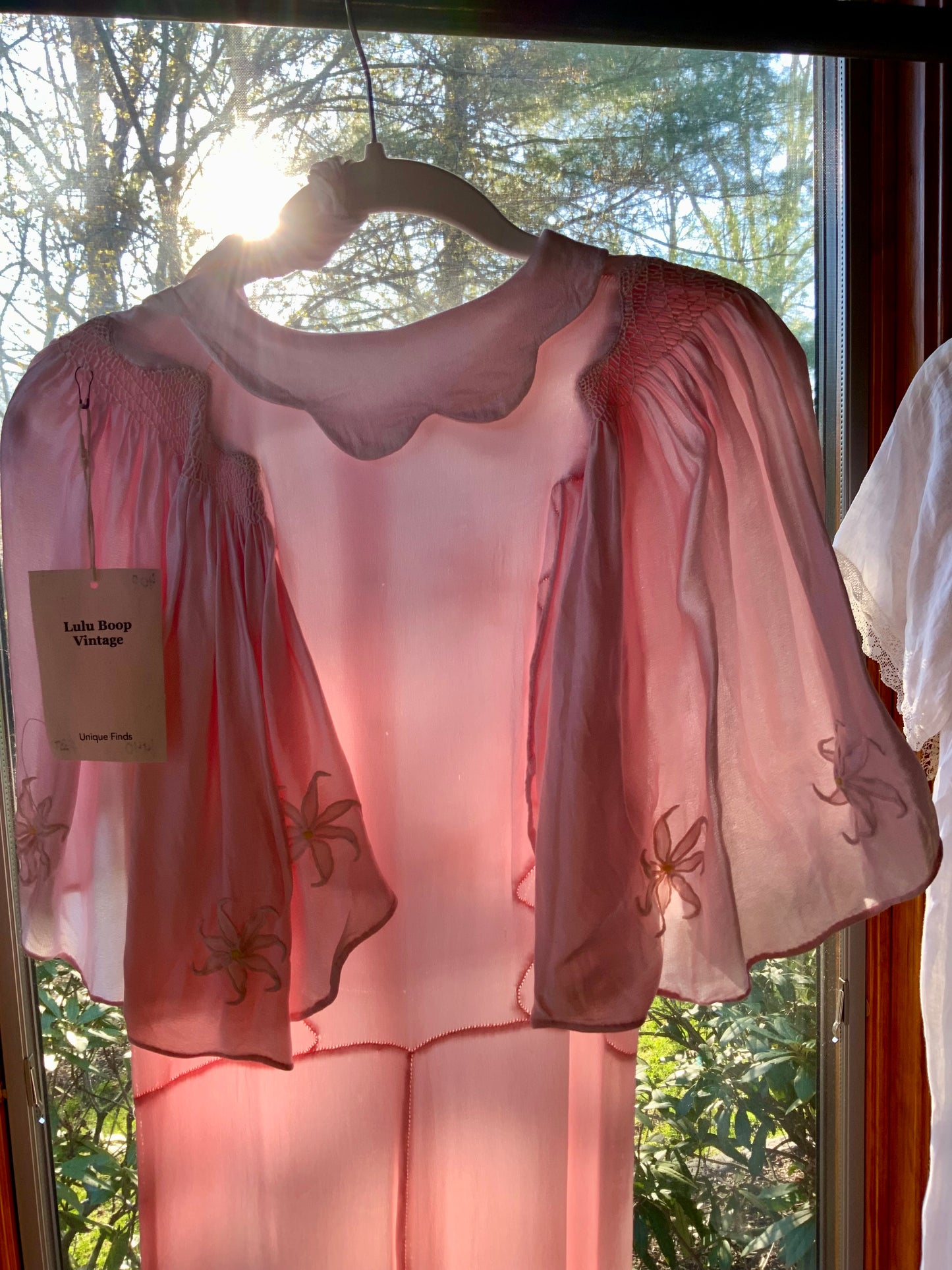 satin Nightgown Peach Pink - 40s - 40P