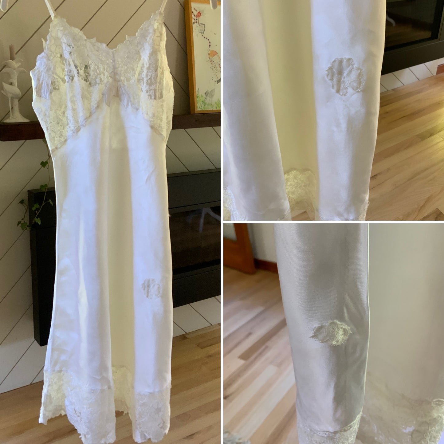 Stunning Bridal  Slip Dress - Satin - 50s - 50BO