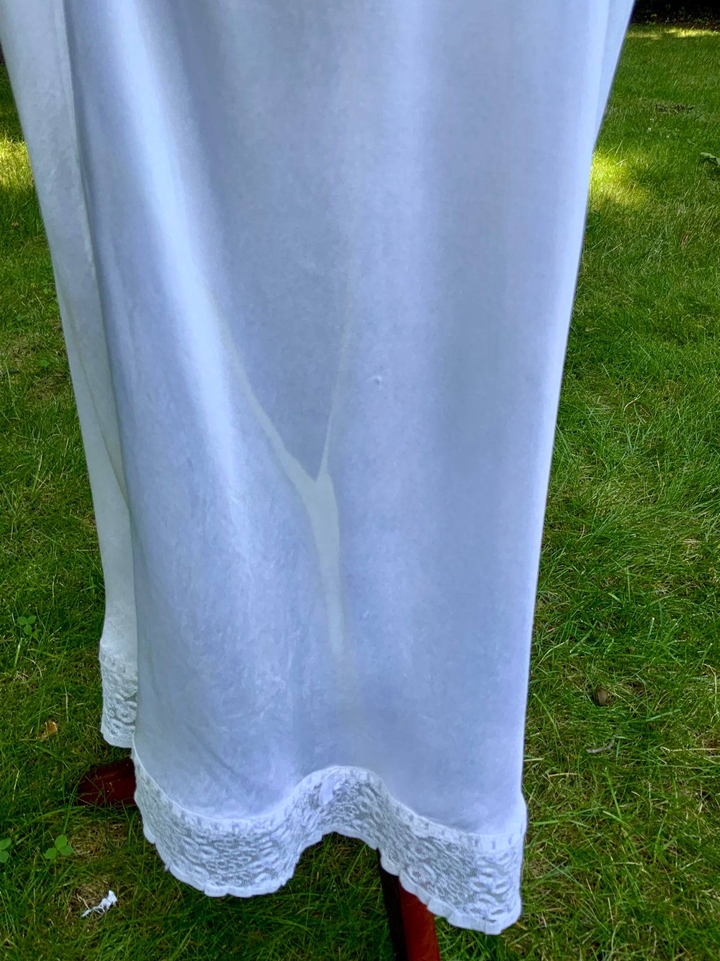 1930s Satin and Lace Bridal Slip Dress-30CT