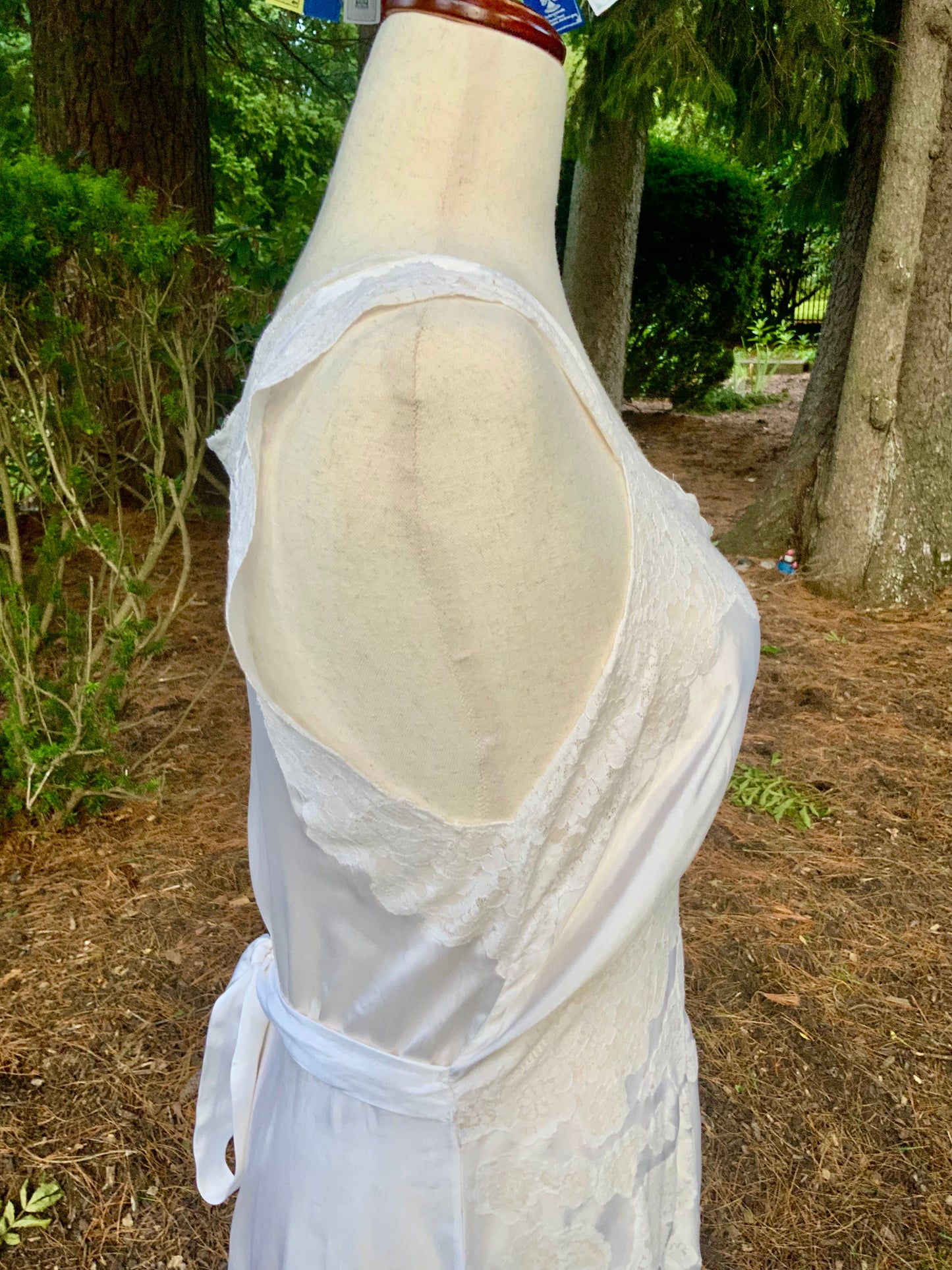 1930s Ivory Satin Lace Slip Dress | Luxury Vintage Bias Cut Nightgown | Old Hollywood Bridal Boudoir Gown | Romantic Wedding Lingerie- Bridal Nightgown
-30xx