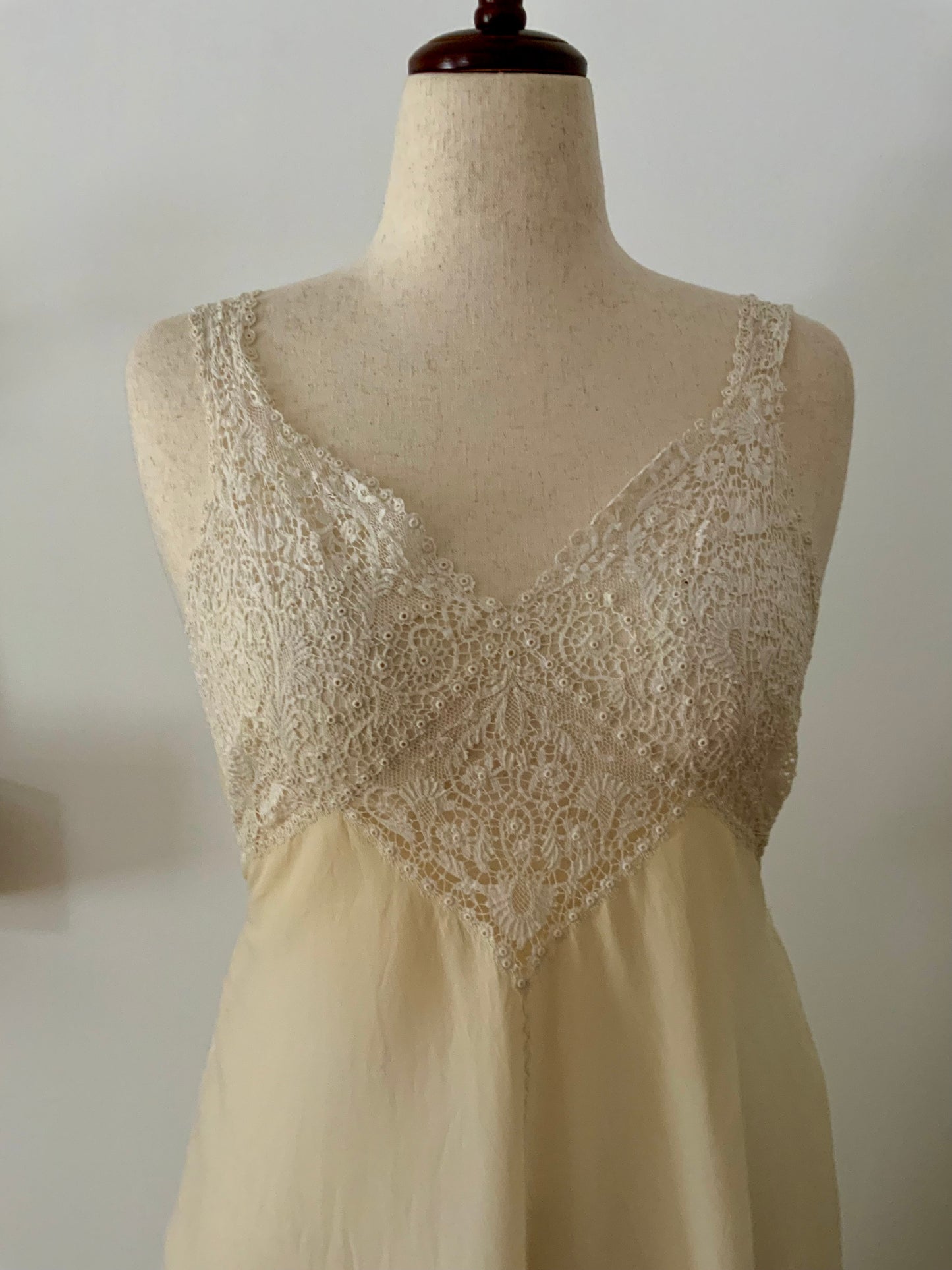 Vintage 1940s Bridal Silk Nightgown / Trousseau Gown / Honeymoon Negligee-40B5