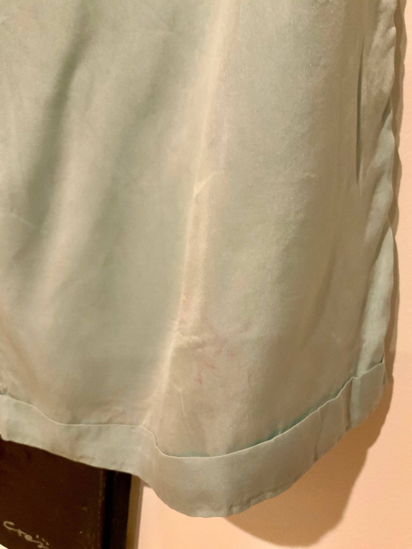 1930s Silk Pajama Pants – Pale Jade Vintage Lounge Trousers - 30AX