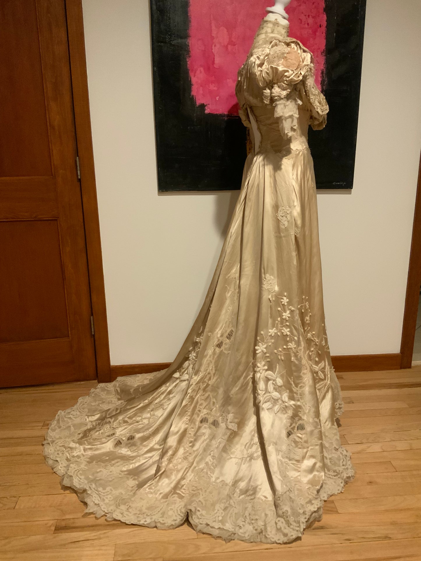 Victorian Silk Wedding Gown - 1890 - VI8