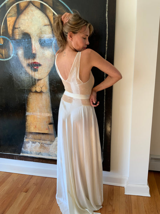 Silk Bridal Nightgown - 30s - 30E