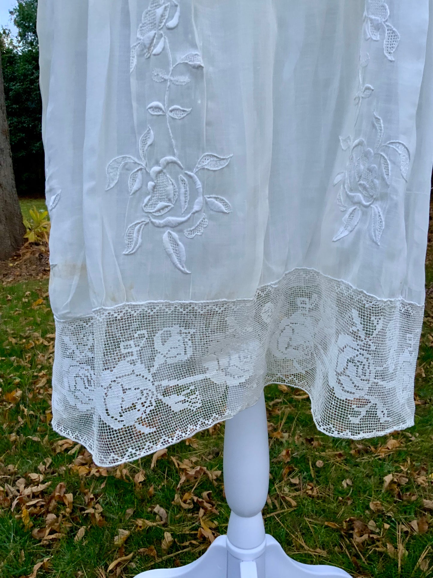 Edwardian Tea Dress in with Handmade Lace & Embroidery | c.1905–1915 - ED30