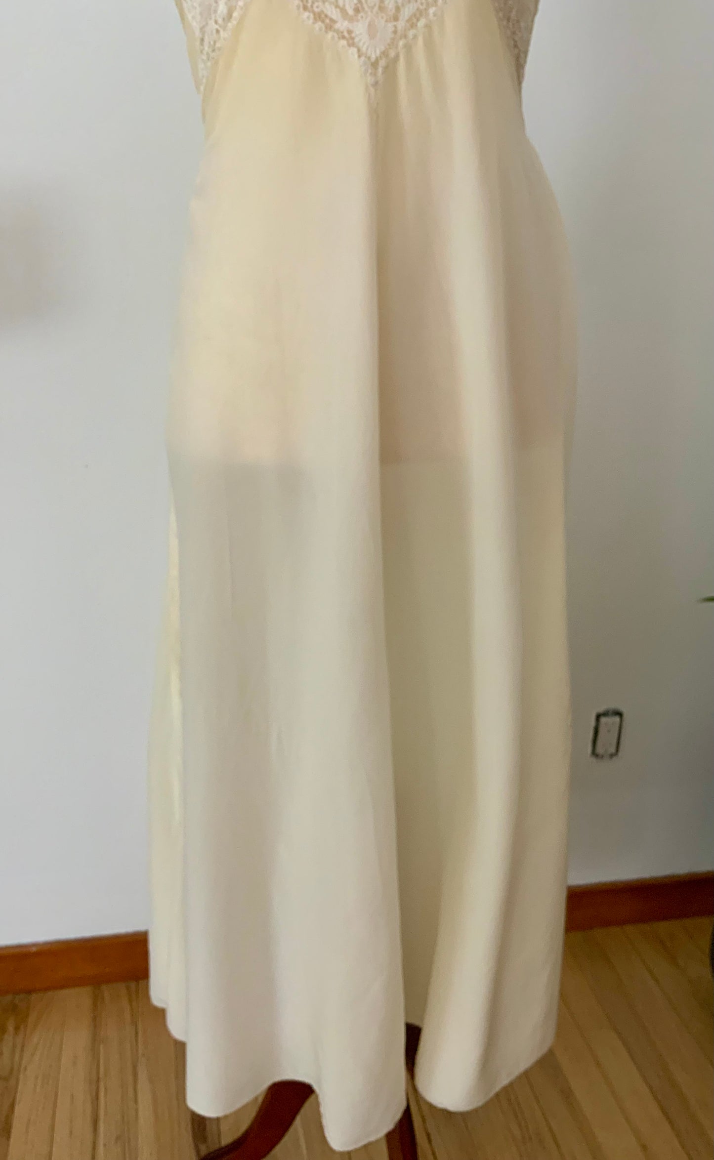 Vintage 1940s Bridal Silk Nightgown / Trousseau Gown / Honeymoon Negligee-40B5