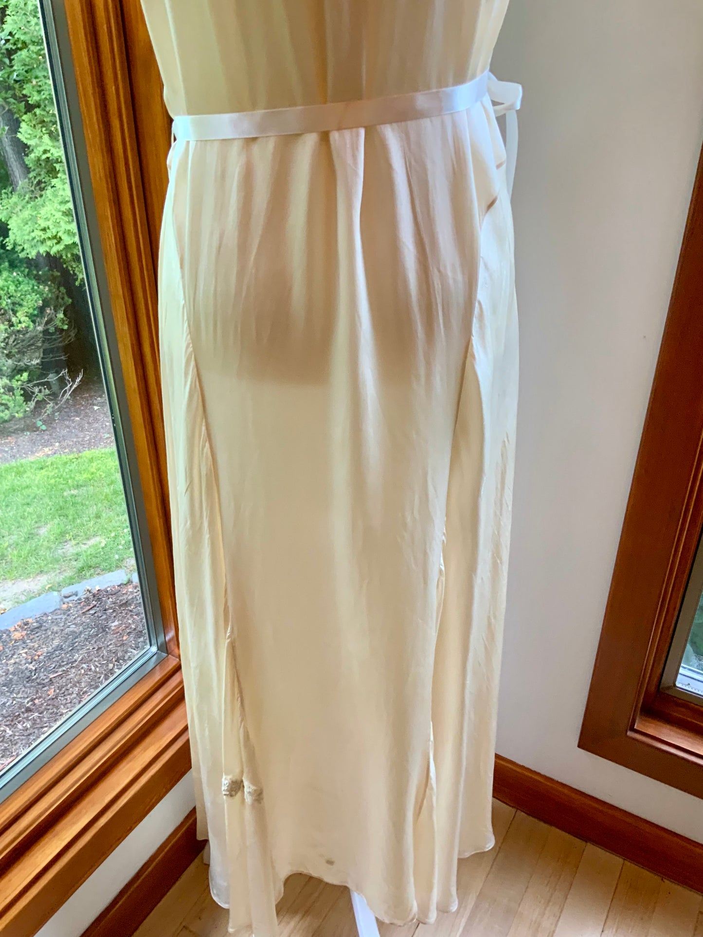 Anita’s Embroidered Pure Silk Nightgown / Slip Dress- 20s - 20R