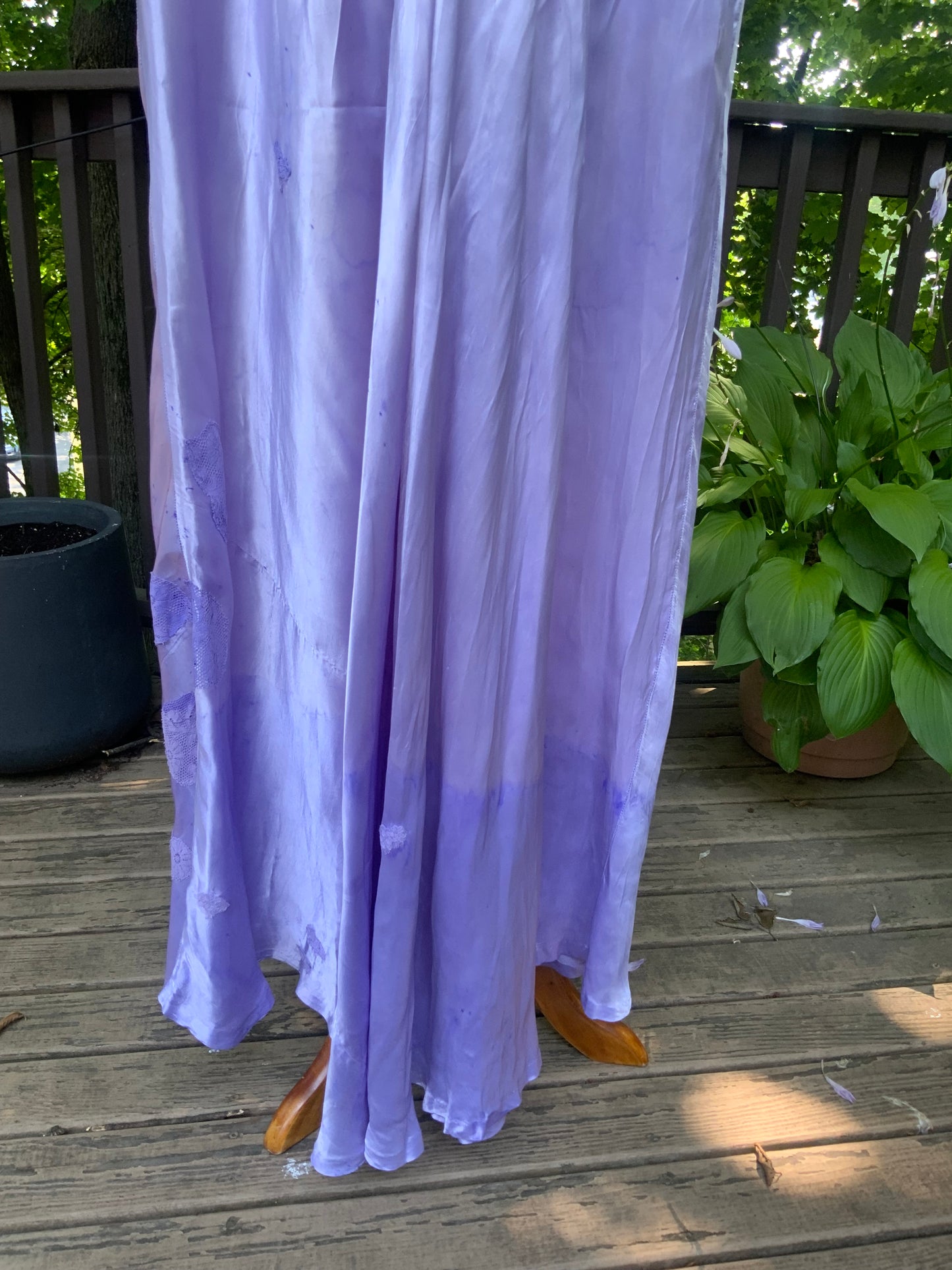 Hand Dyed Satin Nightgown- 50s