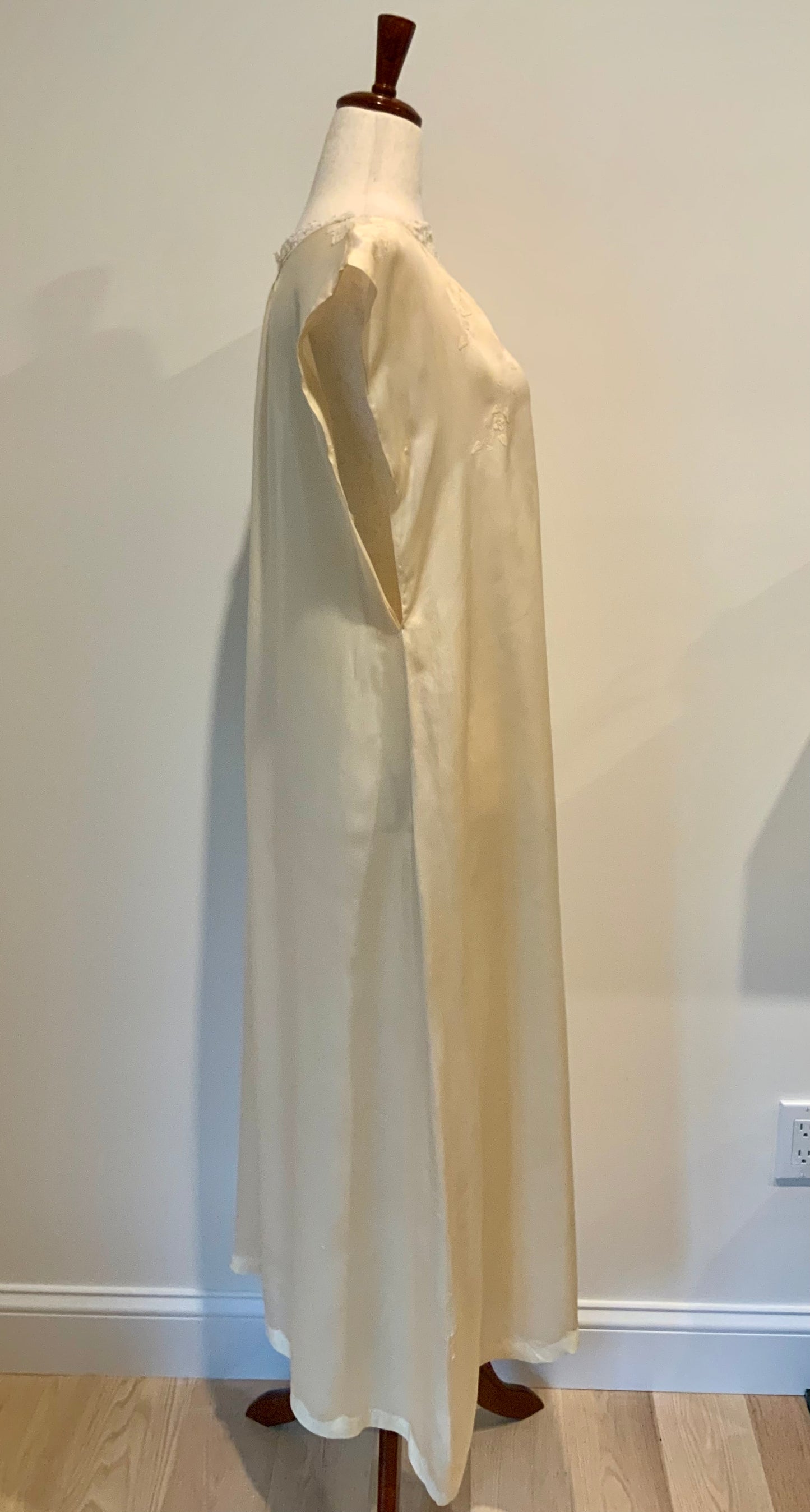 Iconic 1930s Champagne Pure Silk Nightgown | Reimagined Vintage Silk Dress-20ax