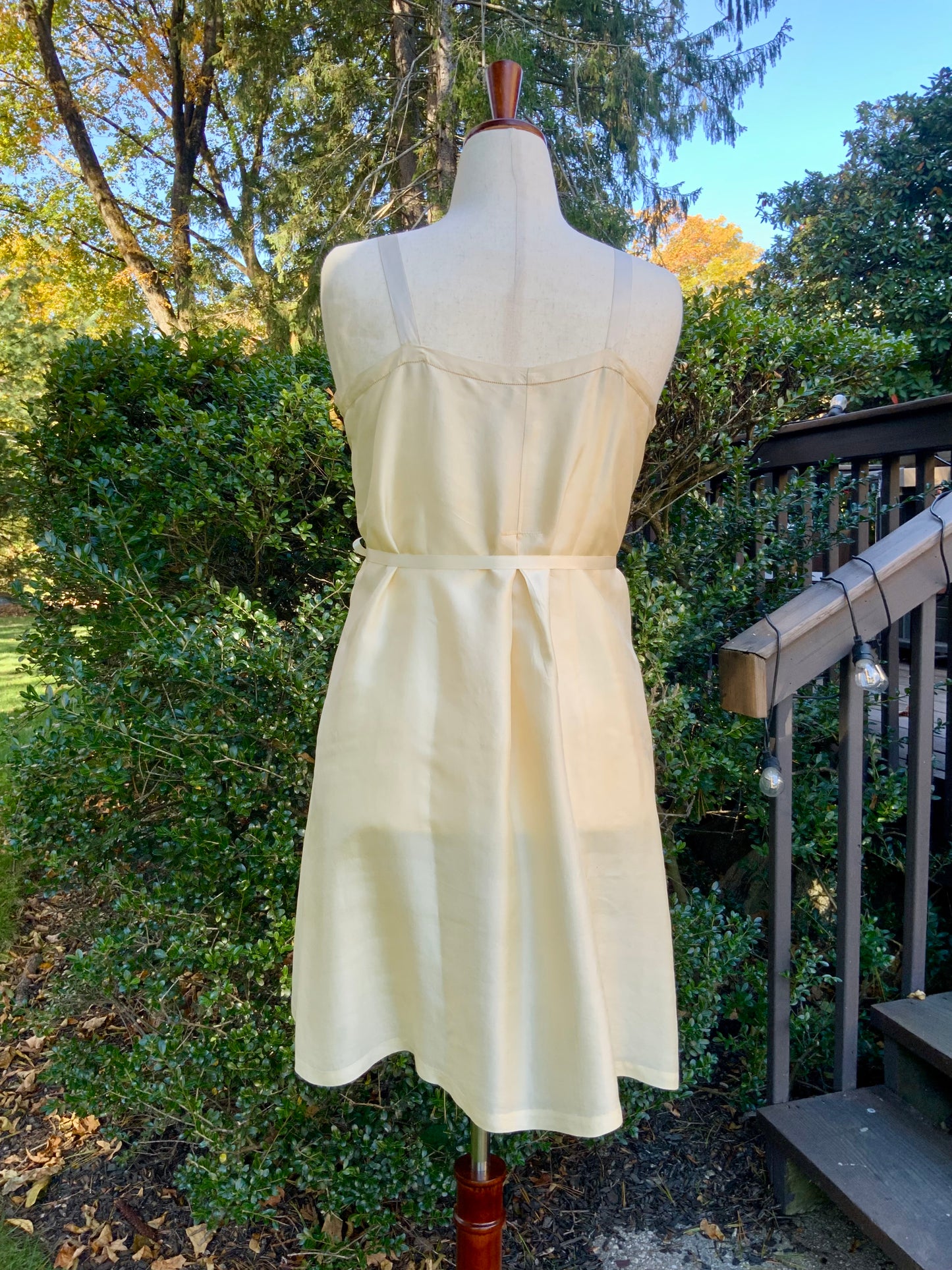 Edwardian Pure Silk Slip Dress c.1905–1915 – Hand Embroidered “Rosita” Monogram | Antique Lingerie Heirloom -ED23