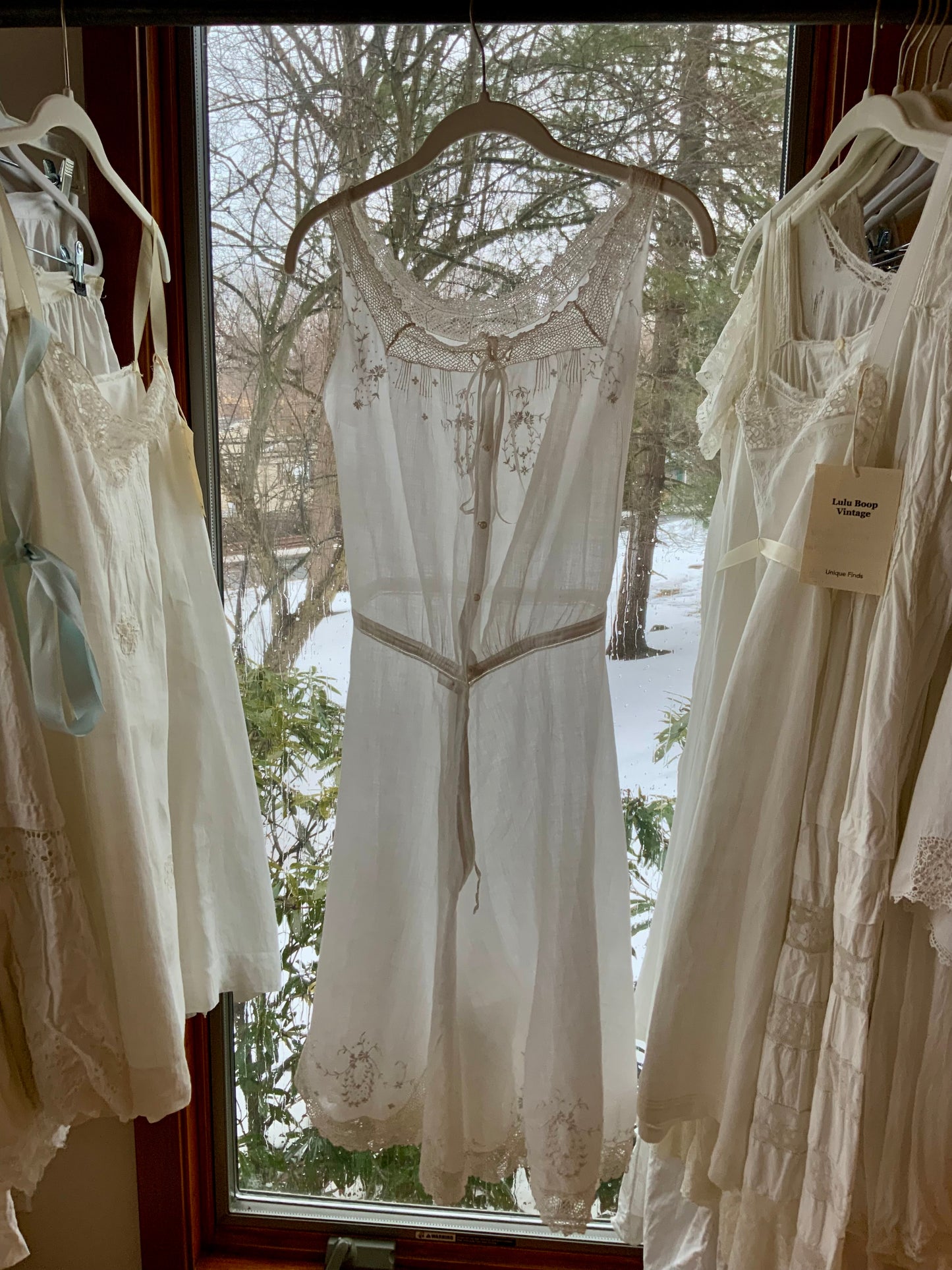 Edwardian Cotton Combination Undergarment with Lace Insets & Embroidery | Argentine Antique Lingerie | c.1910s-ED61