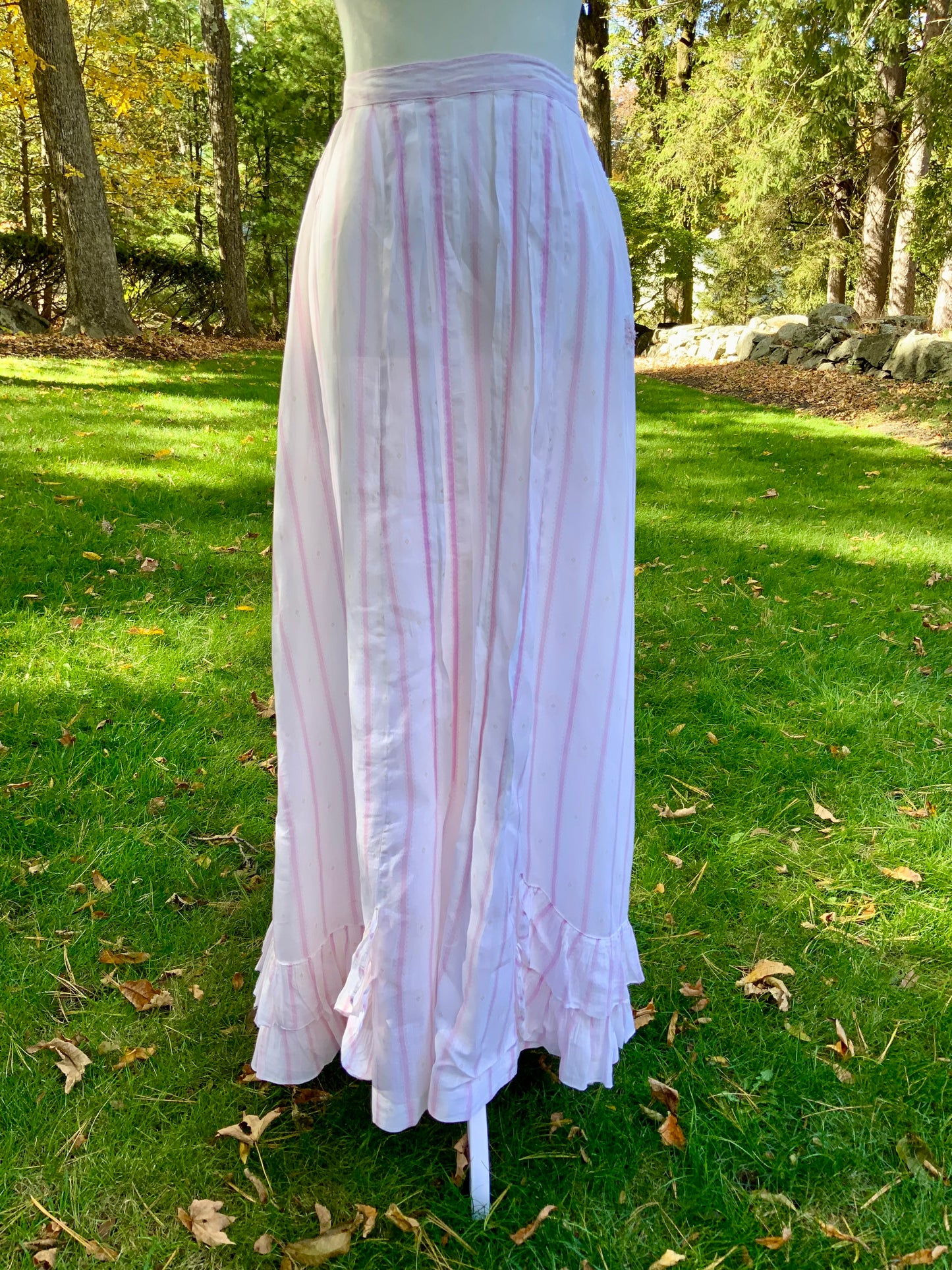 Cotton Pink Stripped Petticoat - 1895/1910 - ED23