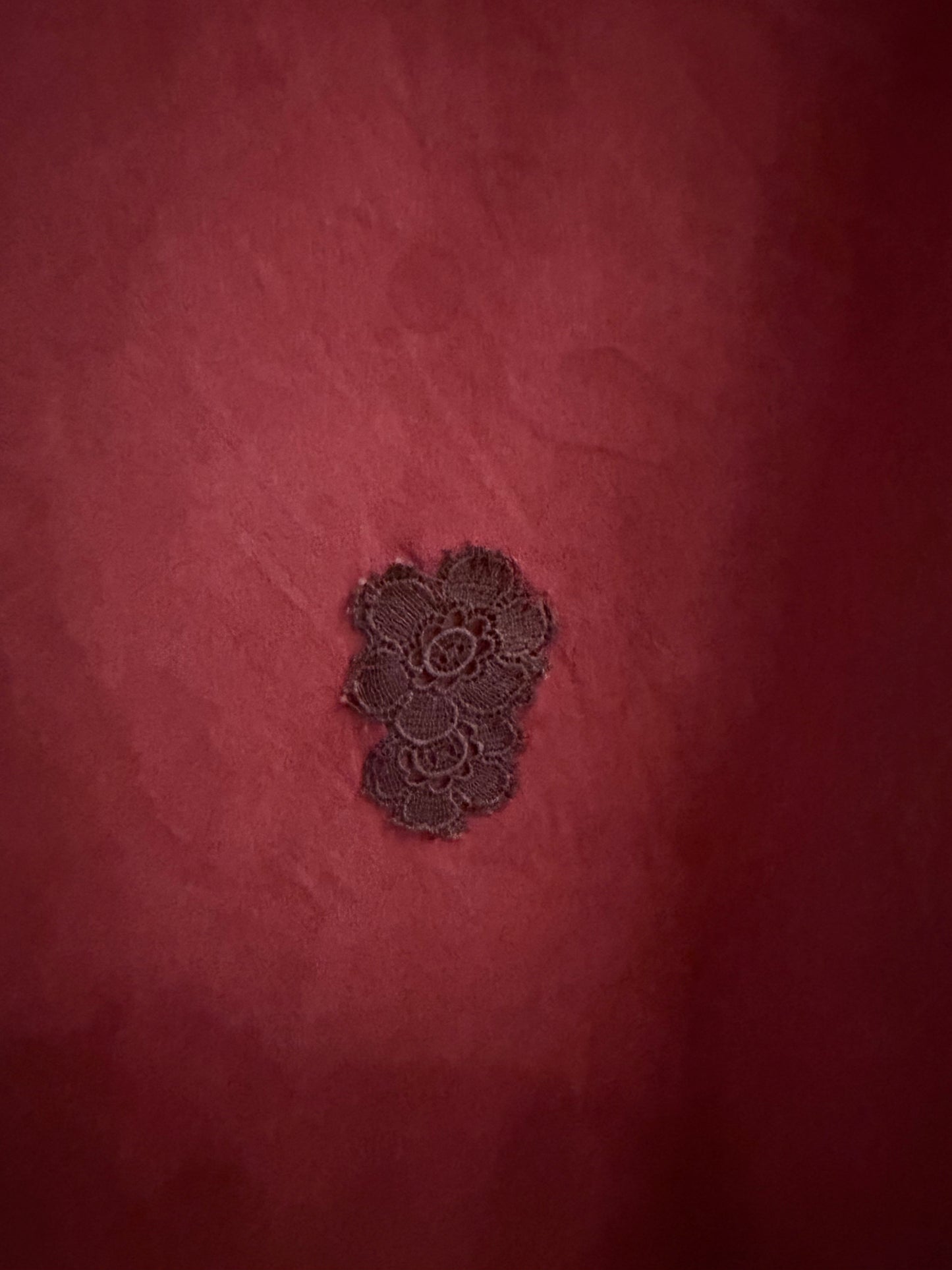 Vintage Hand-Dyed Silk Chiffon Nightgown / Dress – Antique Rose Wine – 1930s–1940s-20I