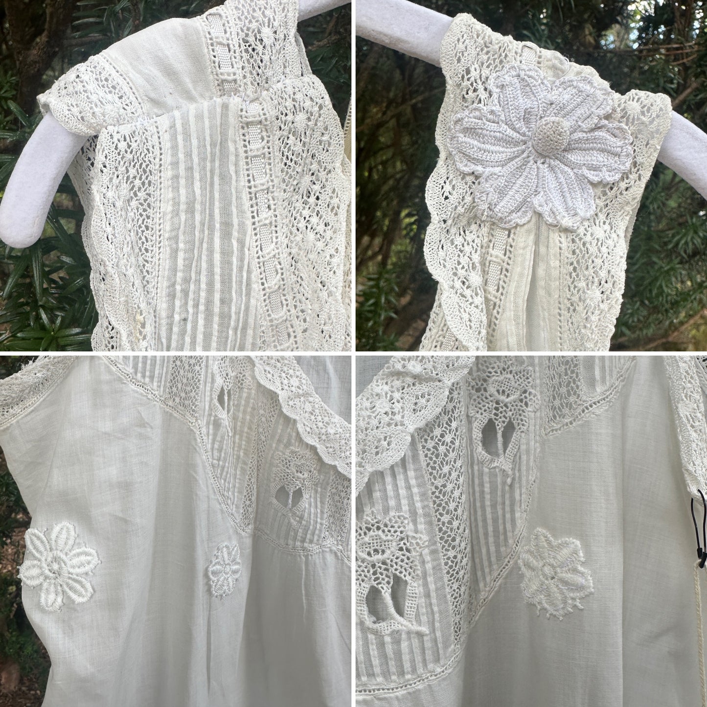 Antique Cotton Nightgown - 1900s - ED37