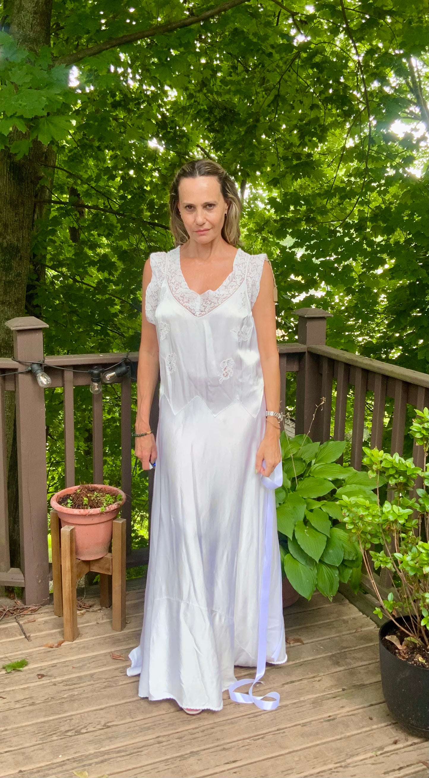 Bridal Nightgown Satin - 40s