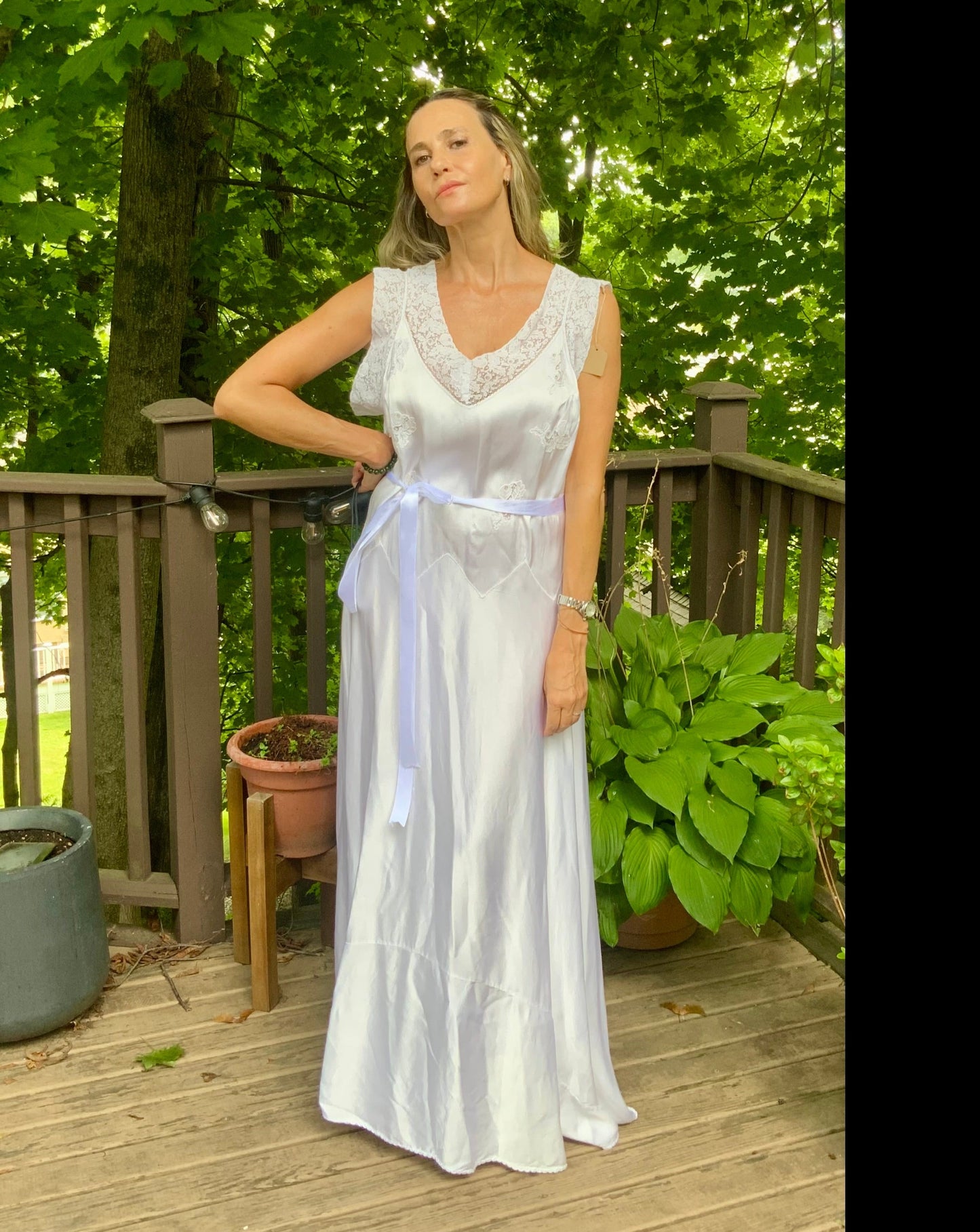 Bridal Nightgown Satin - 40s