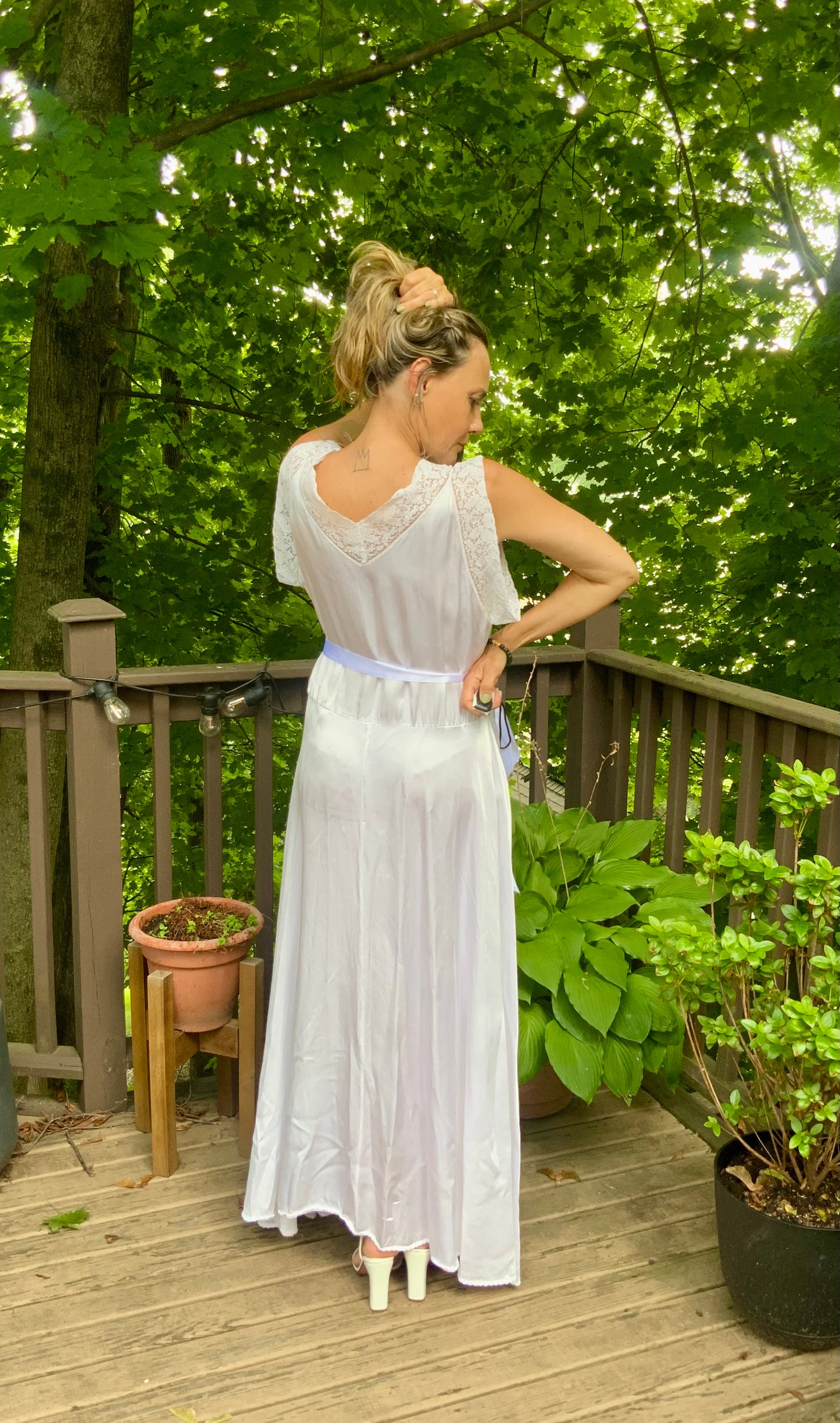 Bridal Nightgown Satin - 40s