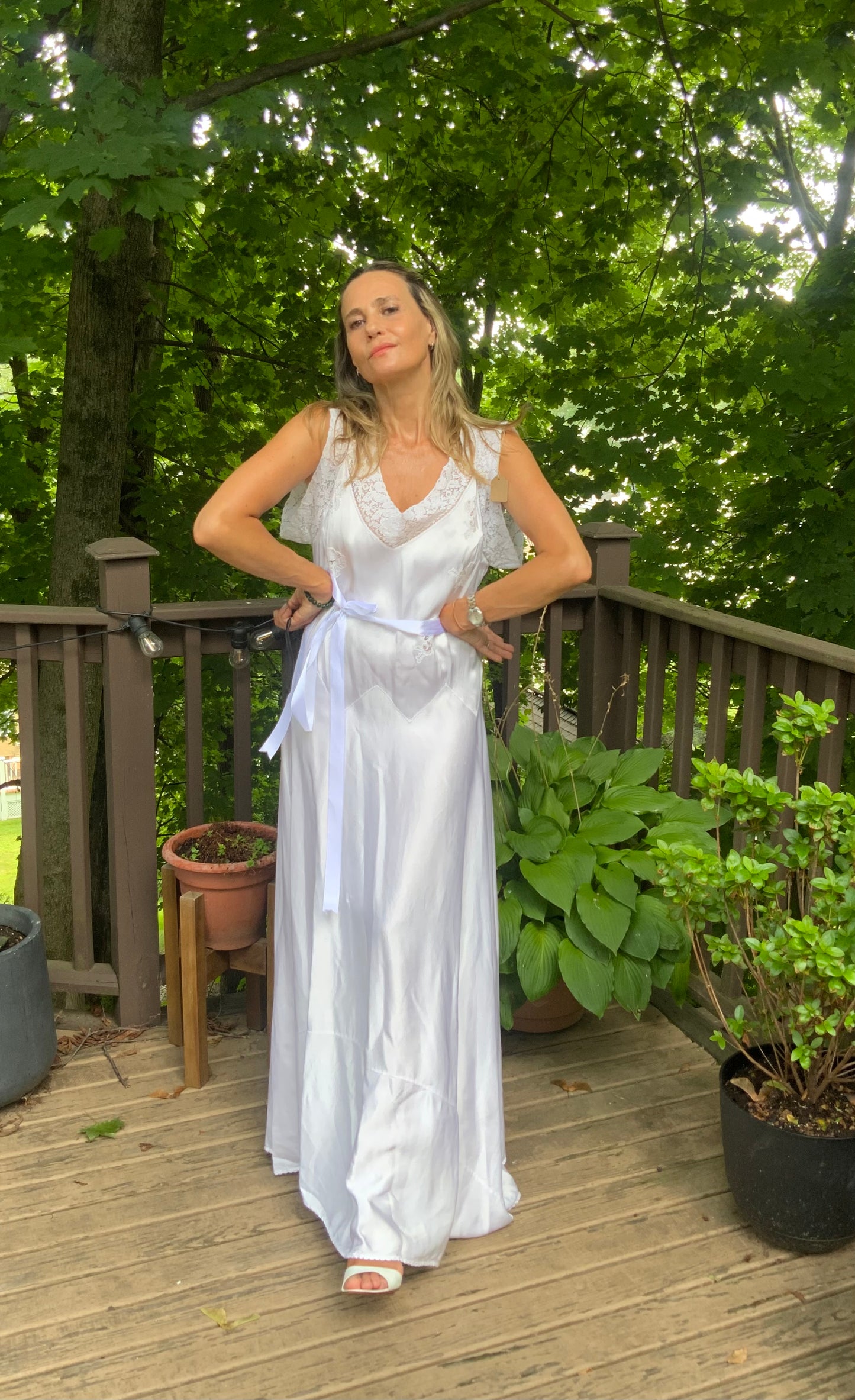 Bridal Nightgown Satin - 40s