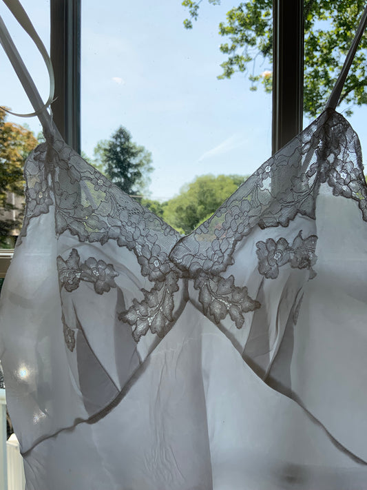 Silk Slip Dress - White - Bridal - 30s - 30AE