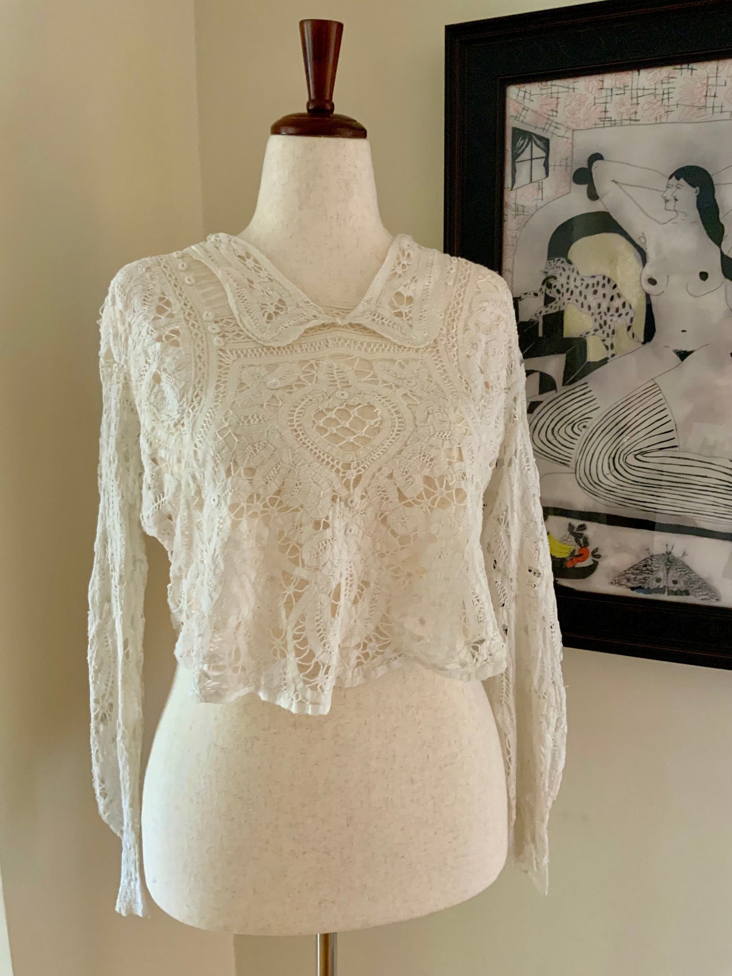 Hand Made Lace Antique Blouse - 1890