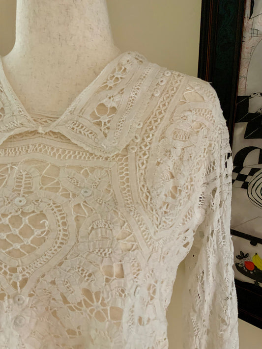 Hand Made Lace Antique Blouse - 1890