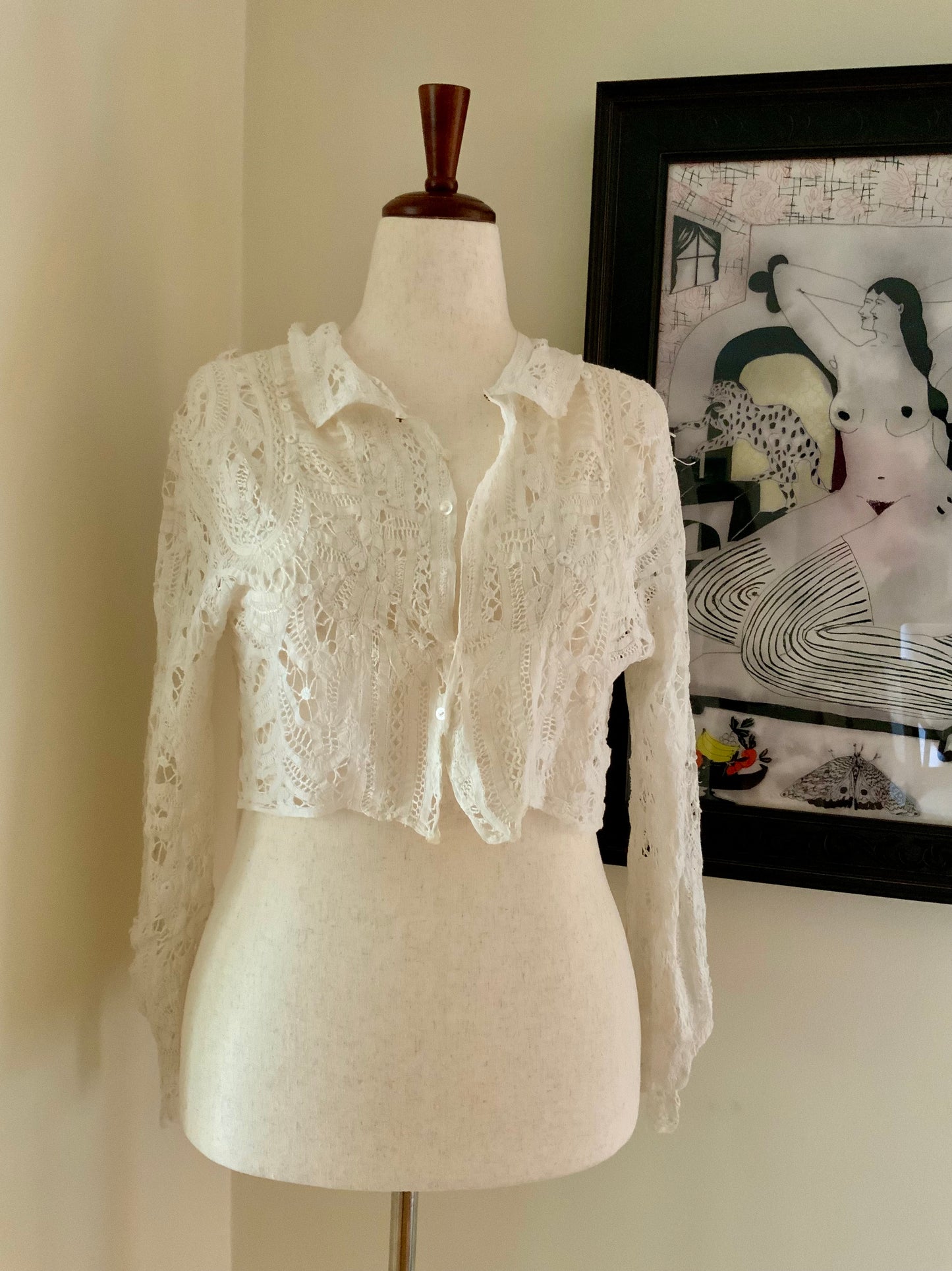 Hand Made Lace Antique Blouse - 1890