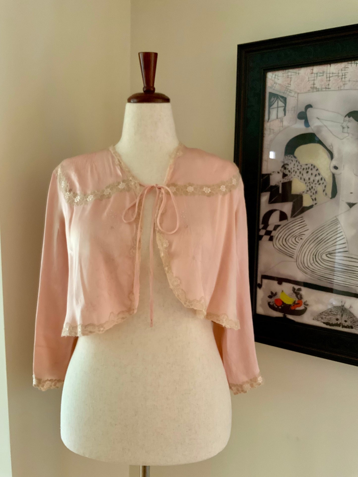 Silk Bed Jacket - 50s