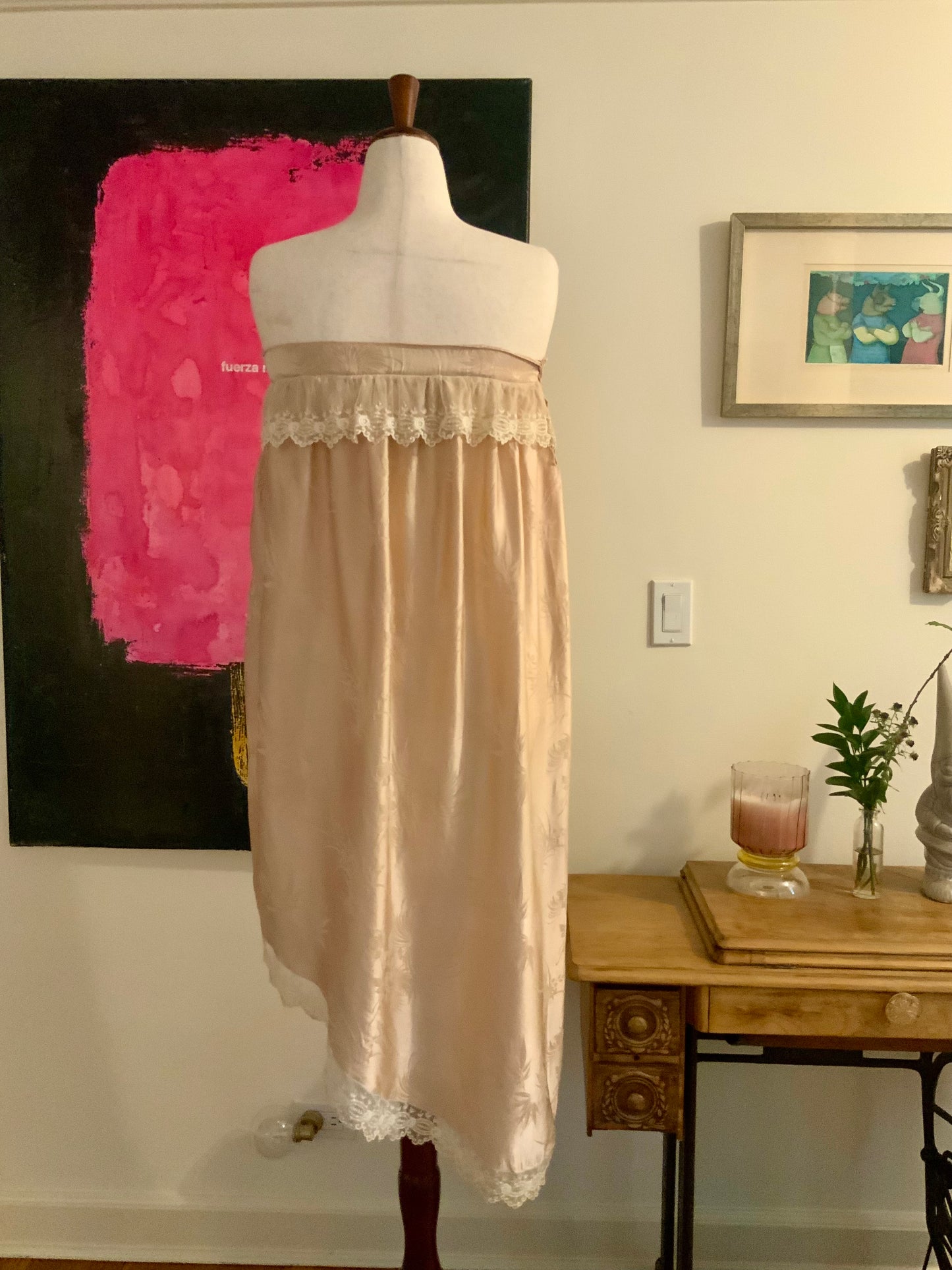 Satin Lace Skirt - 20s