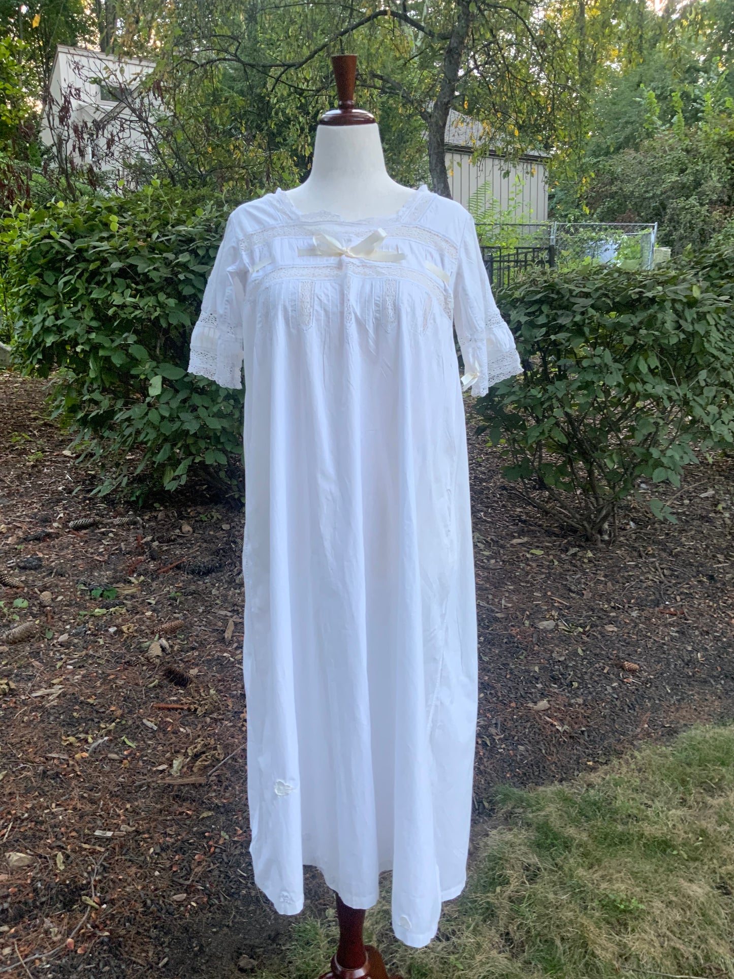 Edwardian Nightgown. - M A initials - ED55